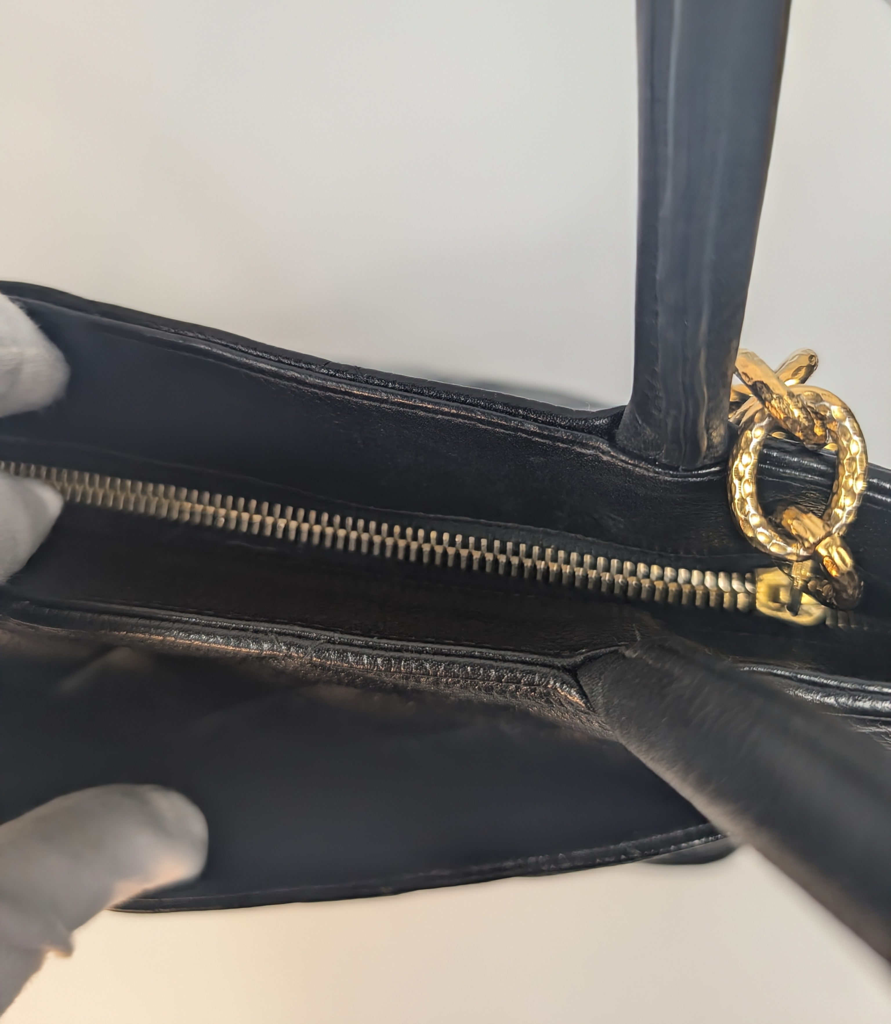 Chanel Vintage Black Quilted Caviar Medallion Tote Bag
