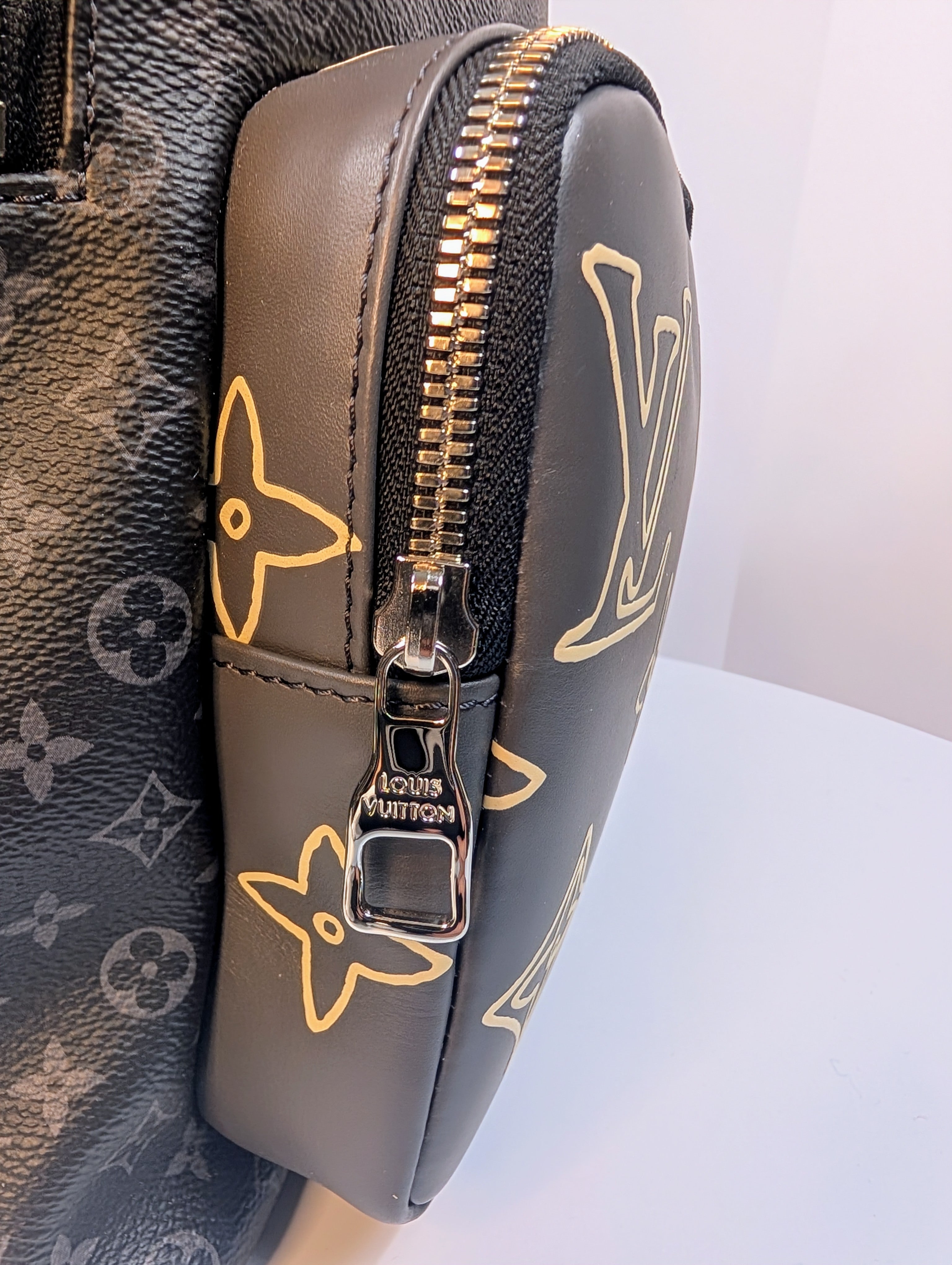 Louis Vuitton Black and Grey Monogram Eclipse Reverse Josh Backpack