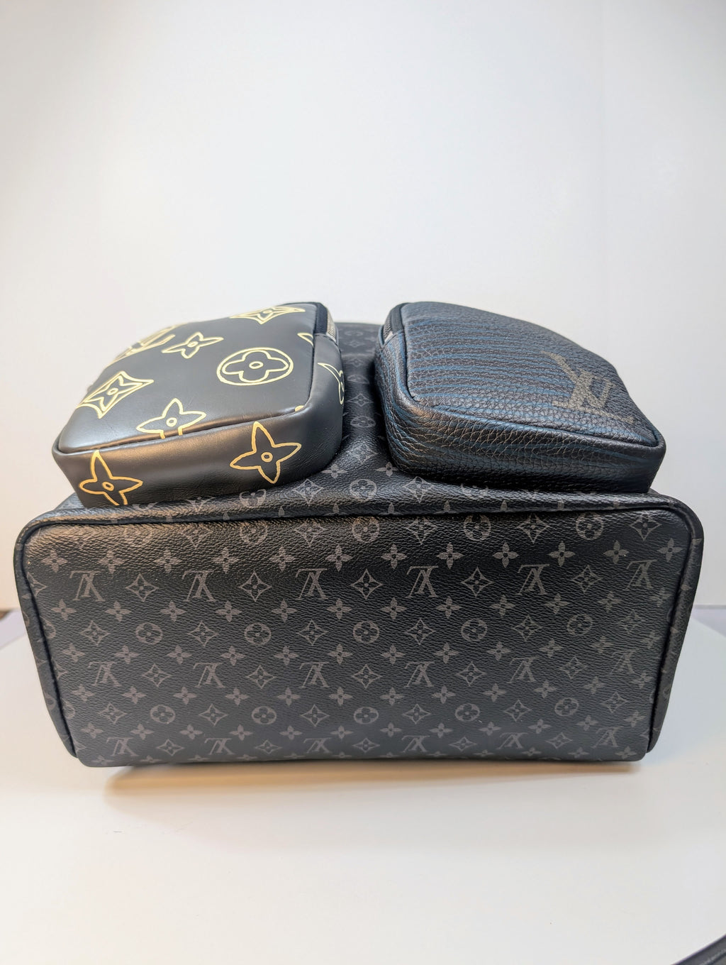 Louis Vuitton Black and Grey Monogram Eclipse Reverse Josh Backpack
