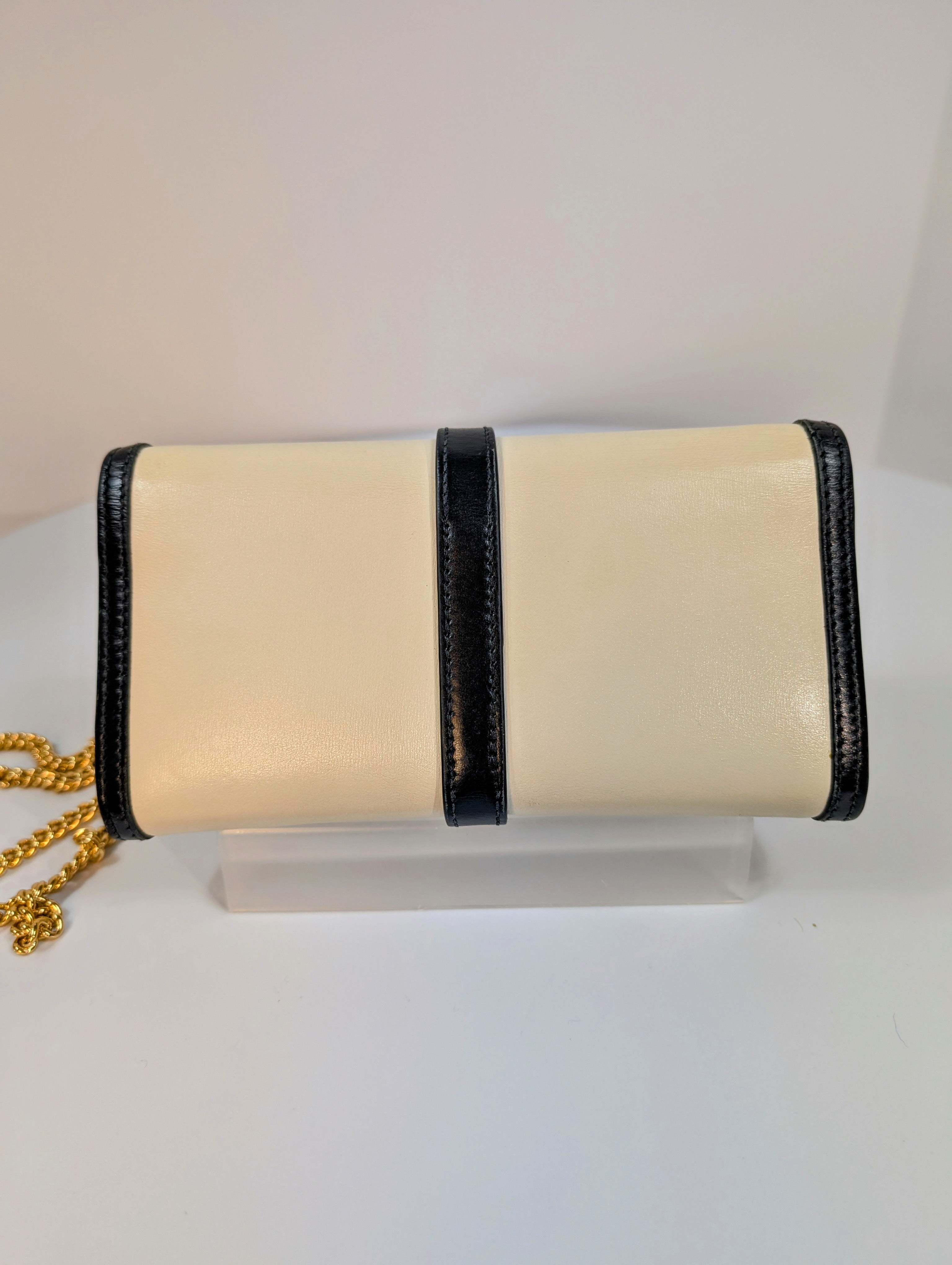 Gucci Cream Jackie 1961 Wallet on Chain with Gold Hardware