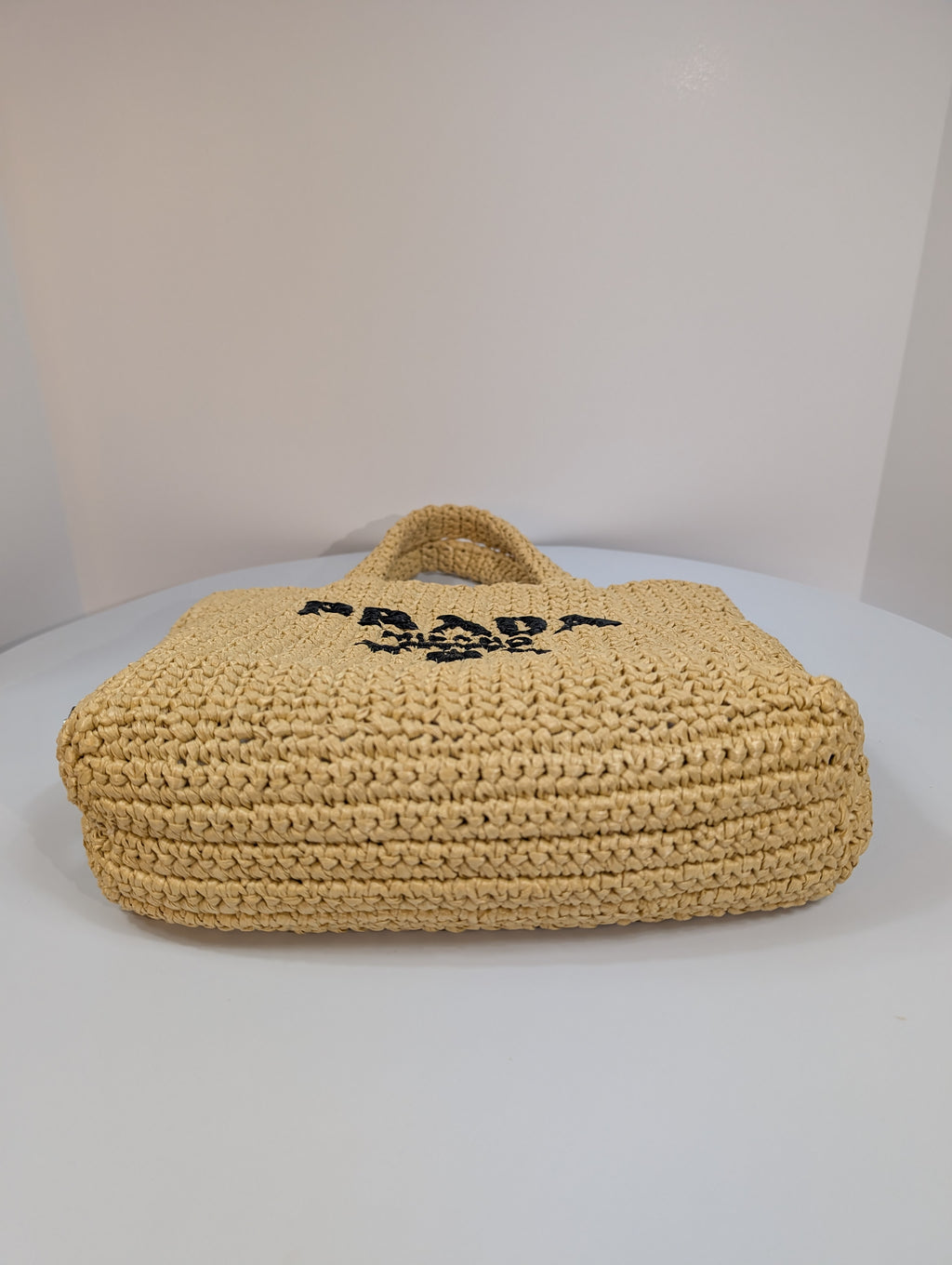 Prada Natural/Beige Small Woven Raffia Tote