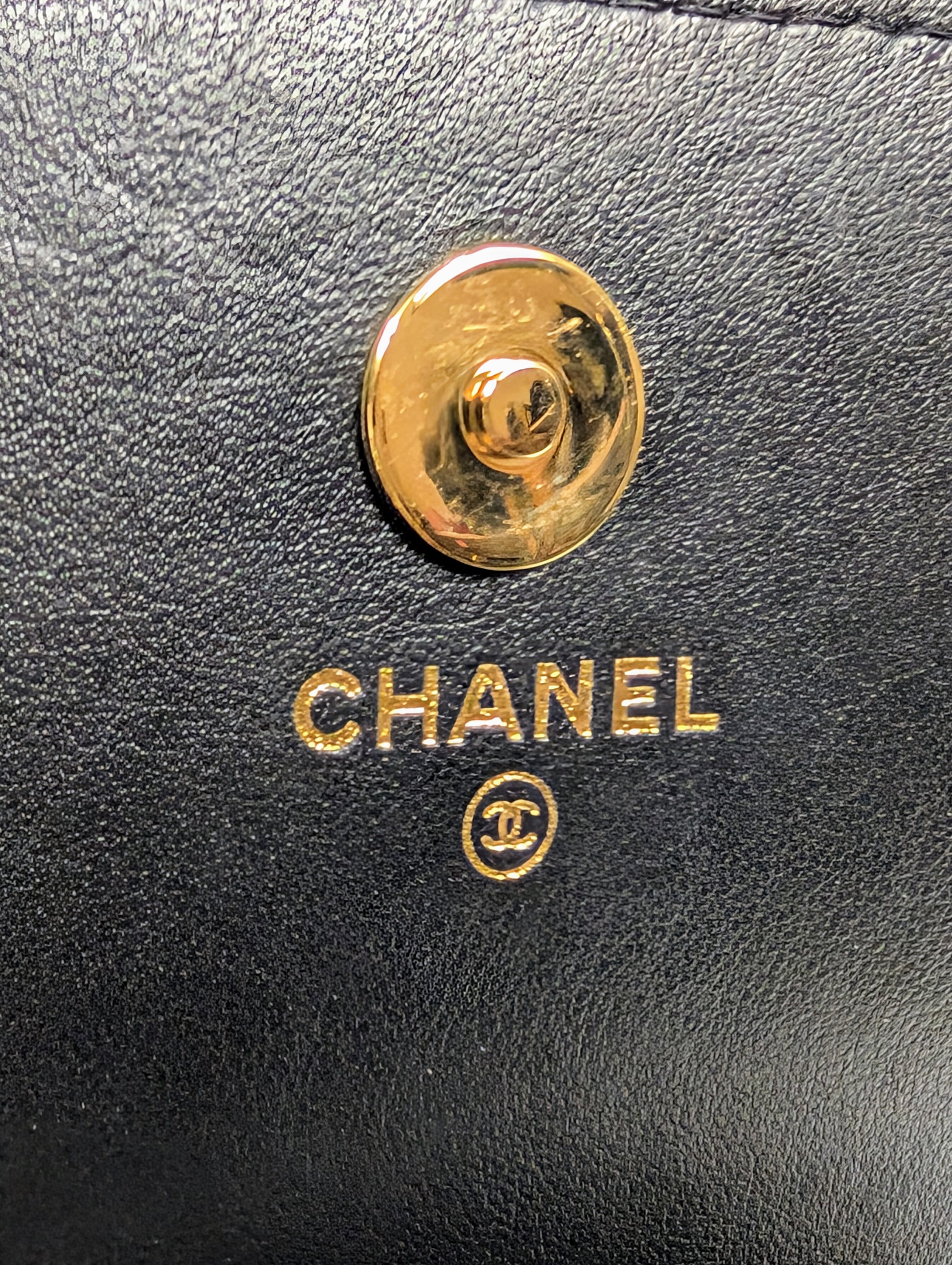 Chanel Black Caviar Leather Extra Mini Rectangular Wallet on Chain