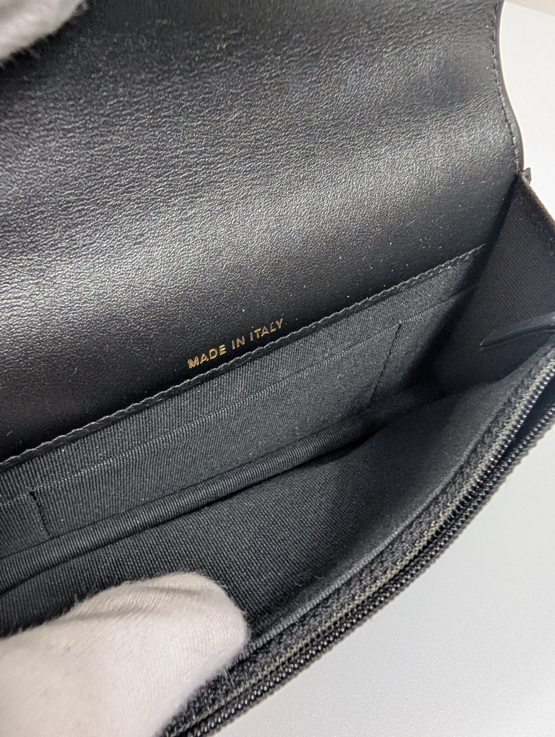 Chanel Black Caviar Leather Extra Mini Rectangular Wallet on Chain