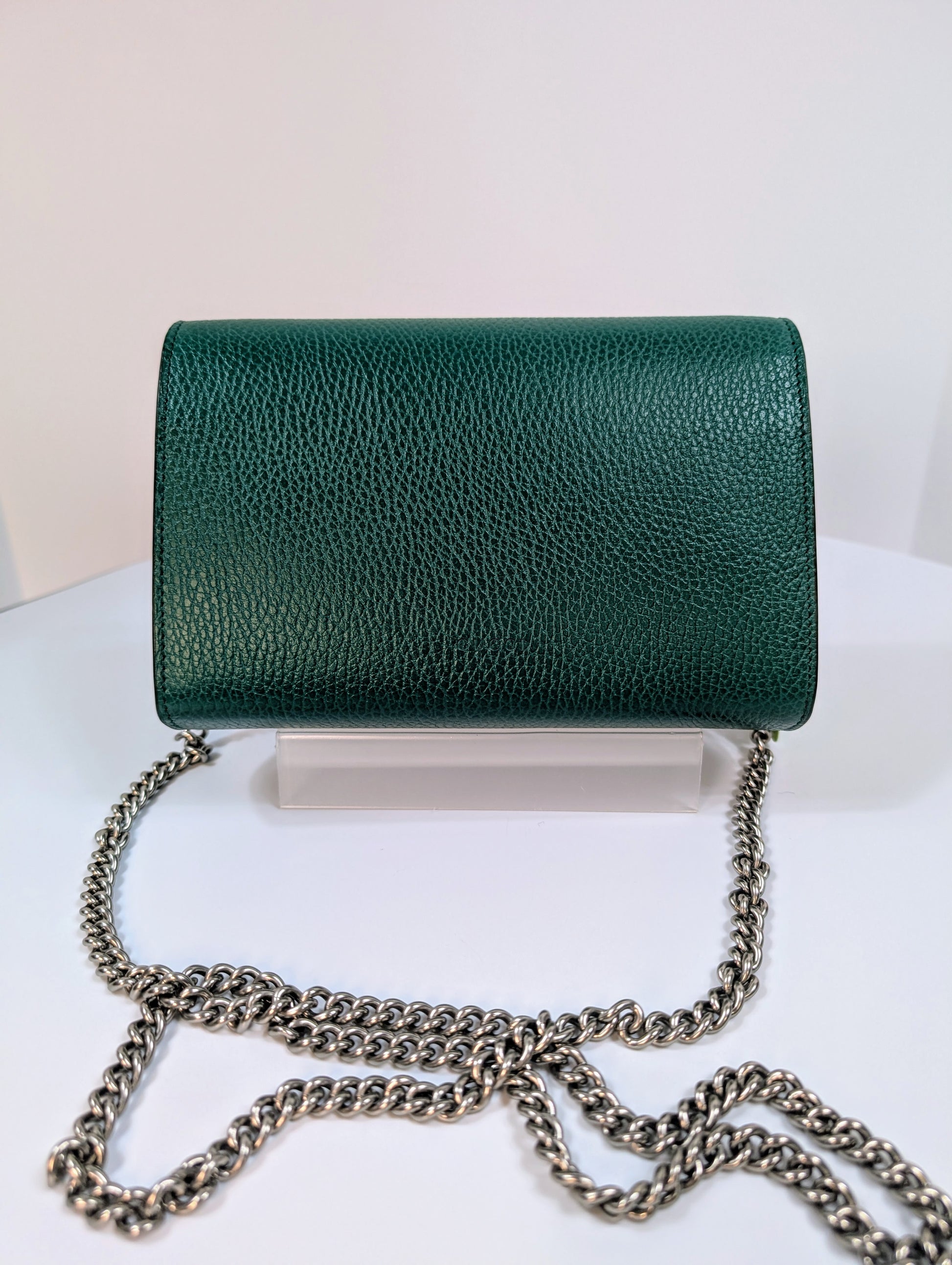 Gucci Green Dionysus Wallet on Chain (WOC) with Crystal Detail