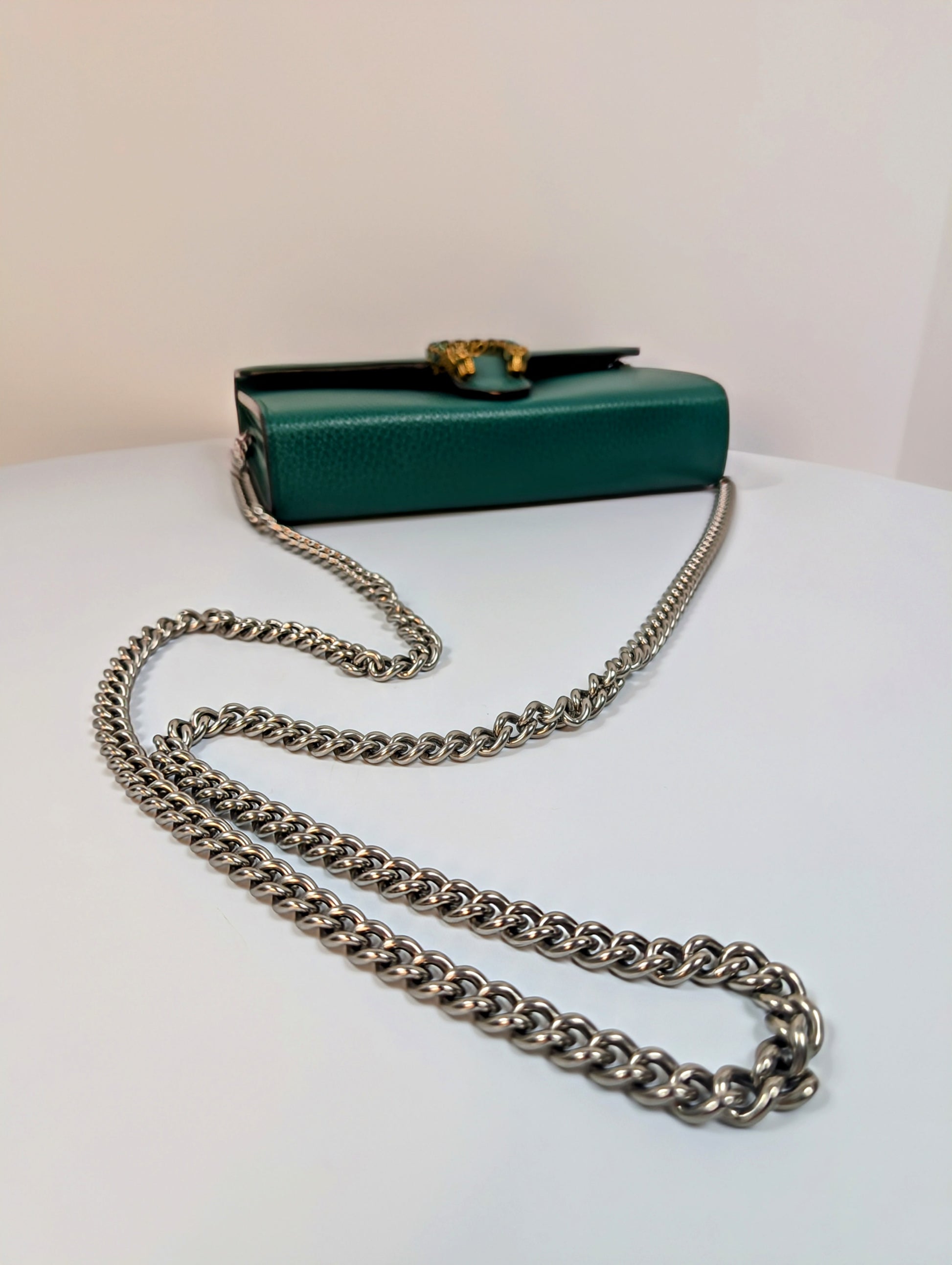 Gucci Green Dionysus Wallet on Chain (WOC) with Crystal Detail