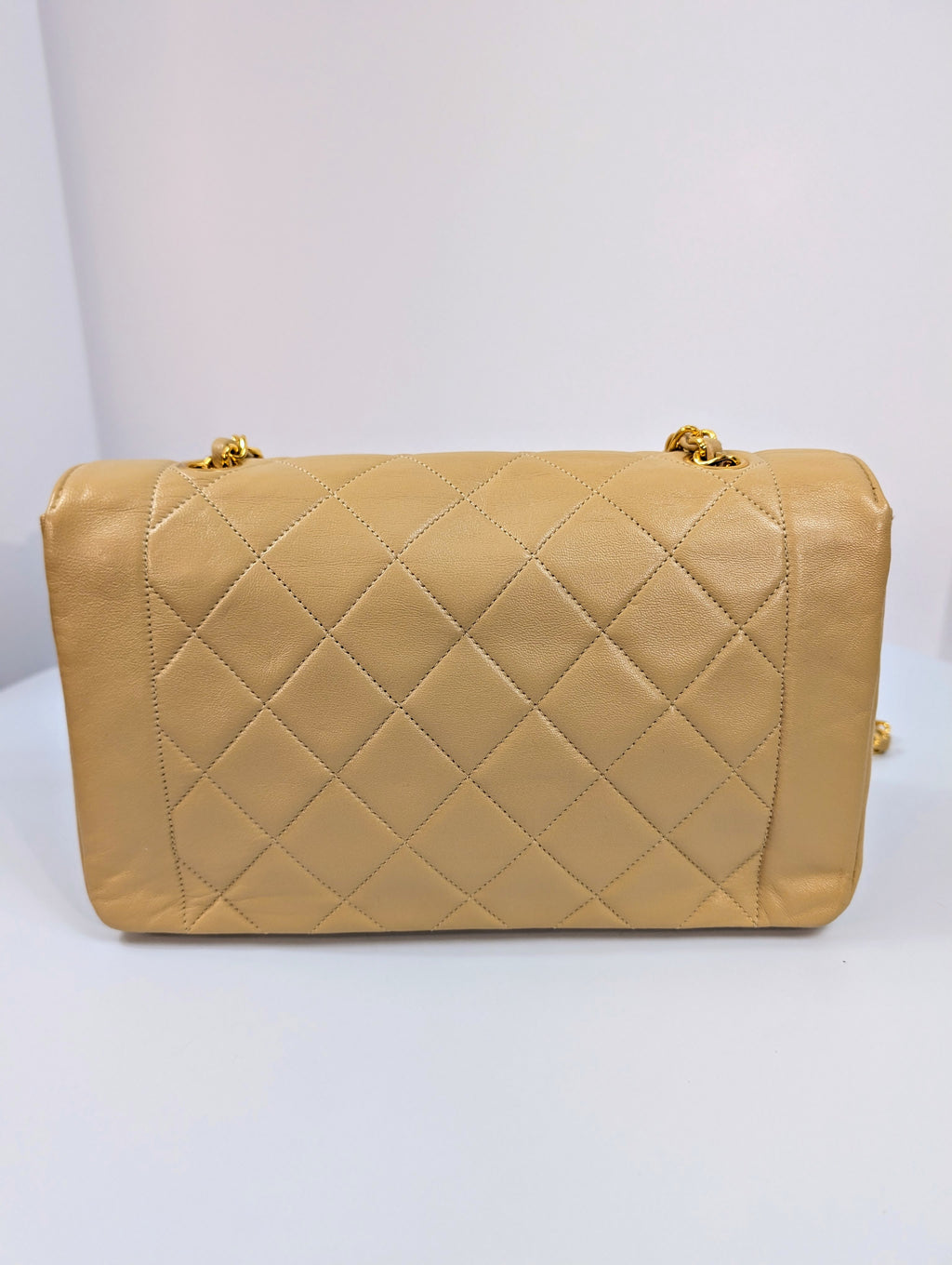 Chanel Vintage (1 series) Beige Classic Early Diana Single Flap Bag