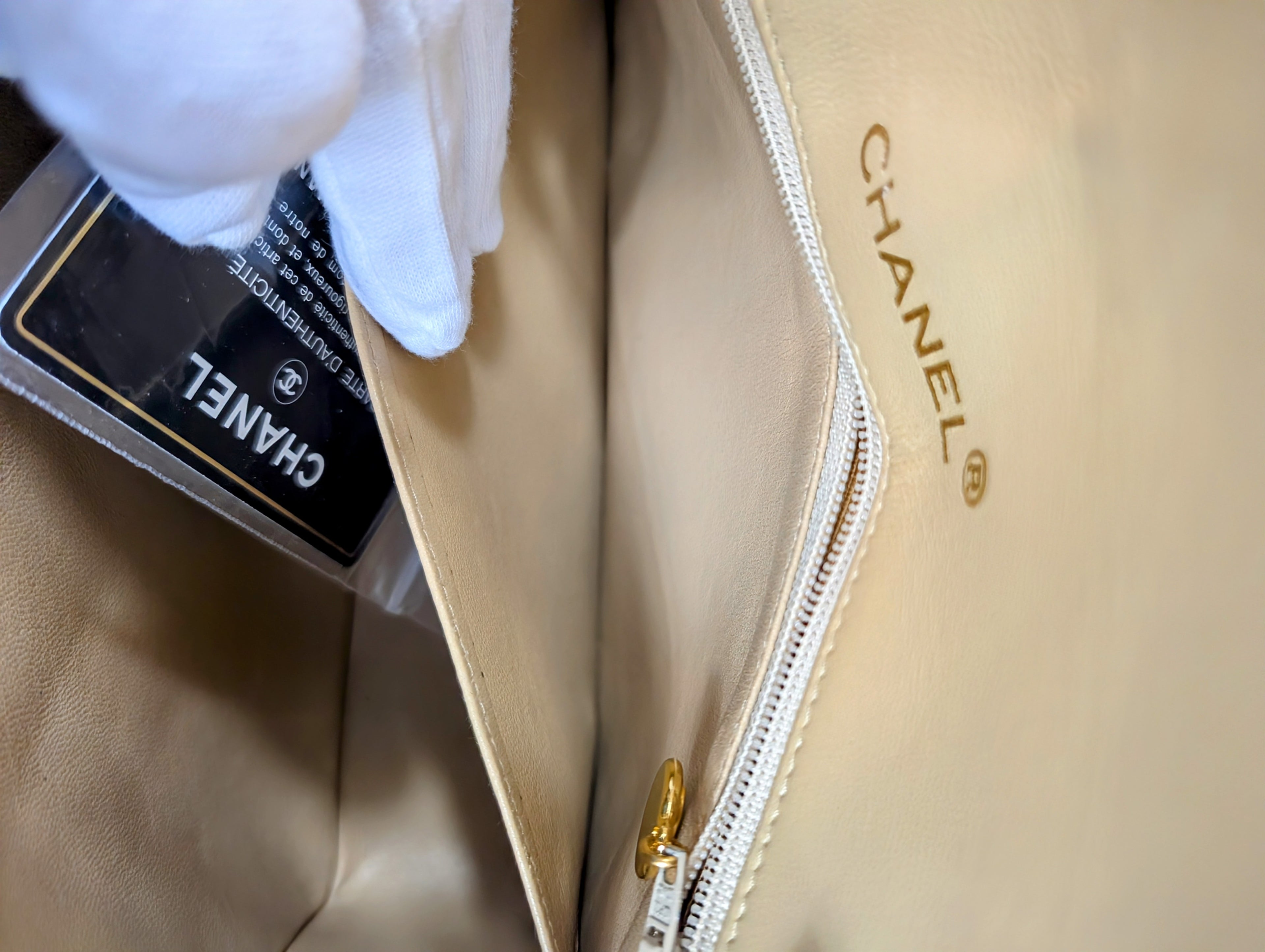 Chanel Vintage (1 series) Beige Classic Early Diana Single Flap Bag