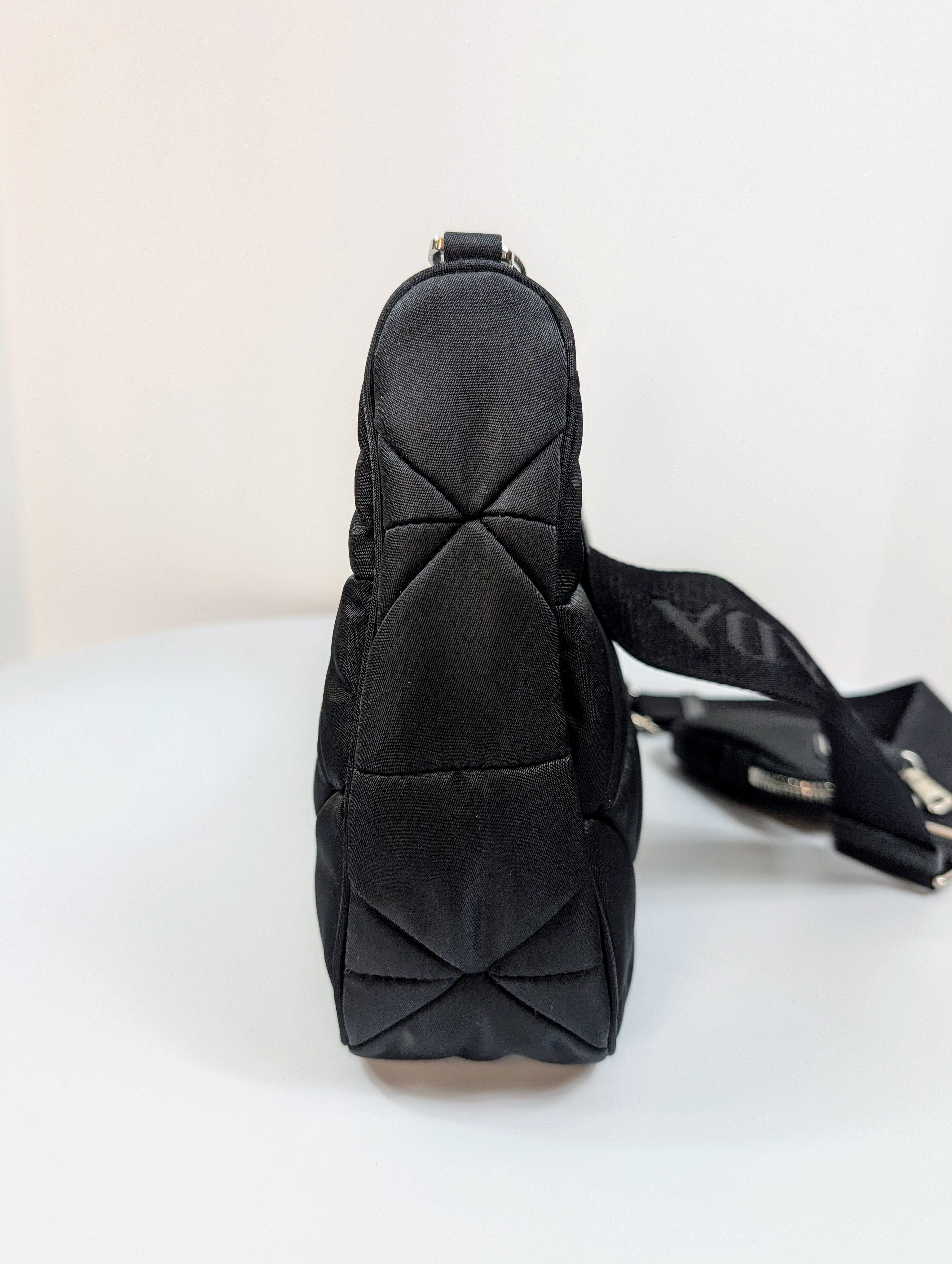 Prada Black Re-Nylon Padded Shoulder Bag (Re-Edition 2005)
