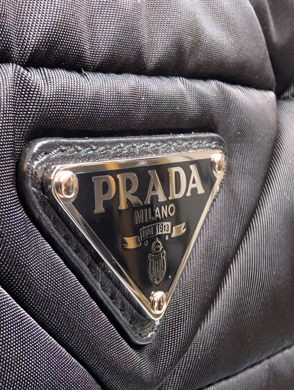 Prada Black Re-Nylon Padded Shoulder Bag (Re-Edition 2005)