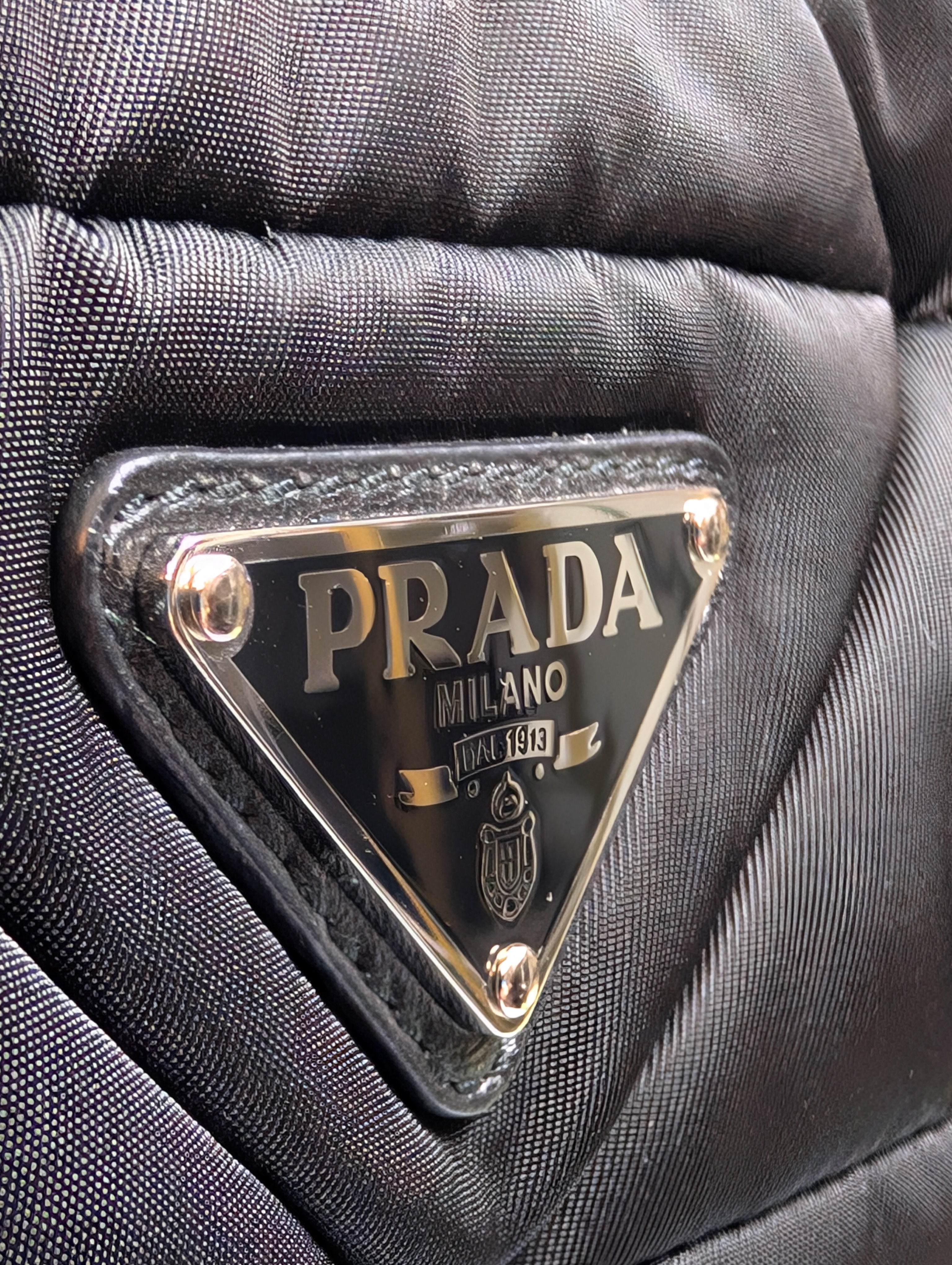 Prada Black Re-Nylon Padded Shoulder Bag (Re-Edition 2005)