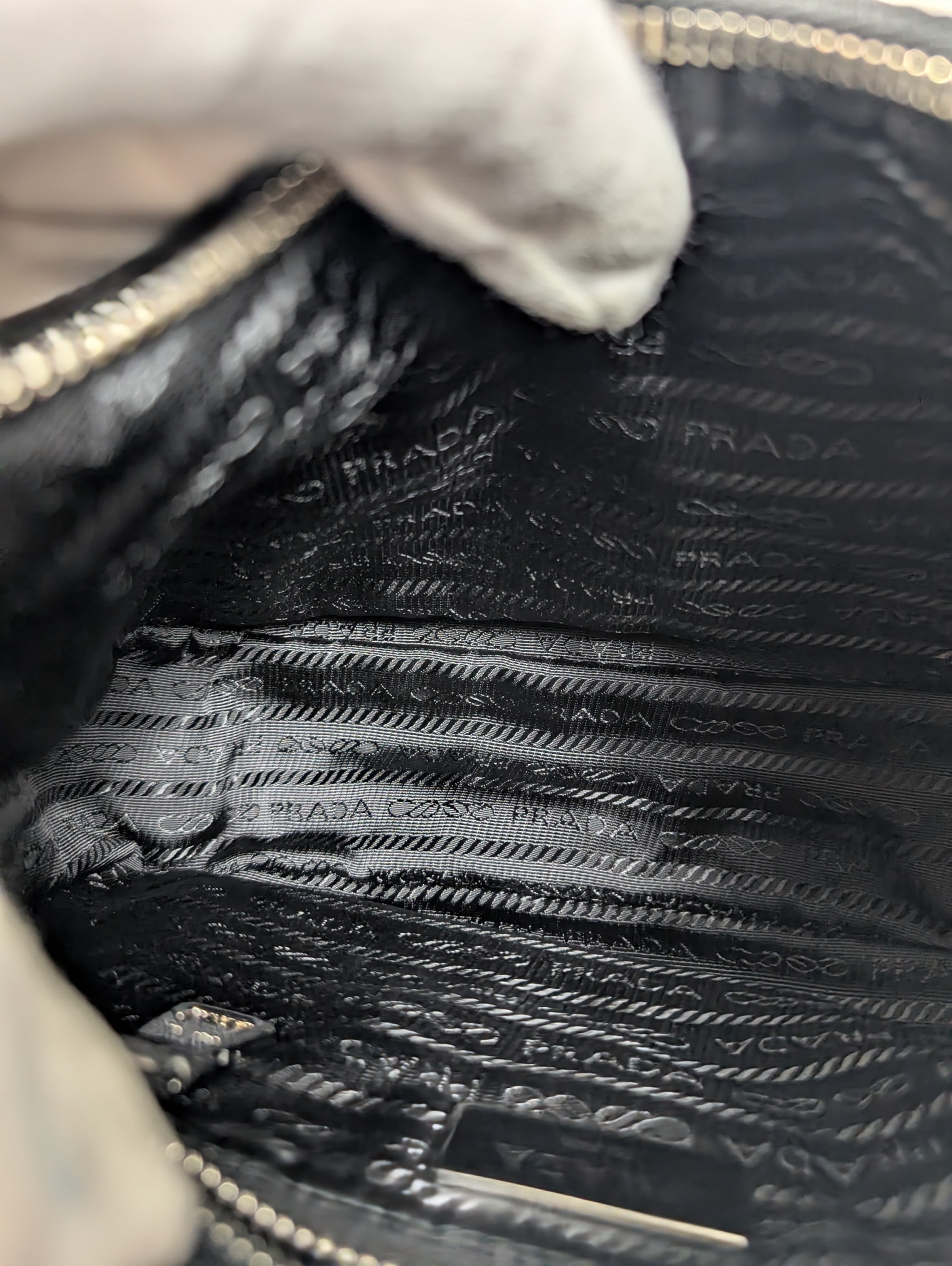 Prada Black Re-Nylon Padded Shoulder Bag (Re-Edition 2005)