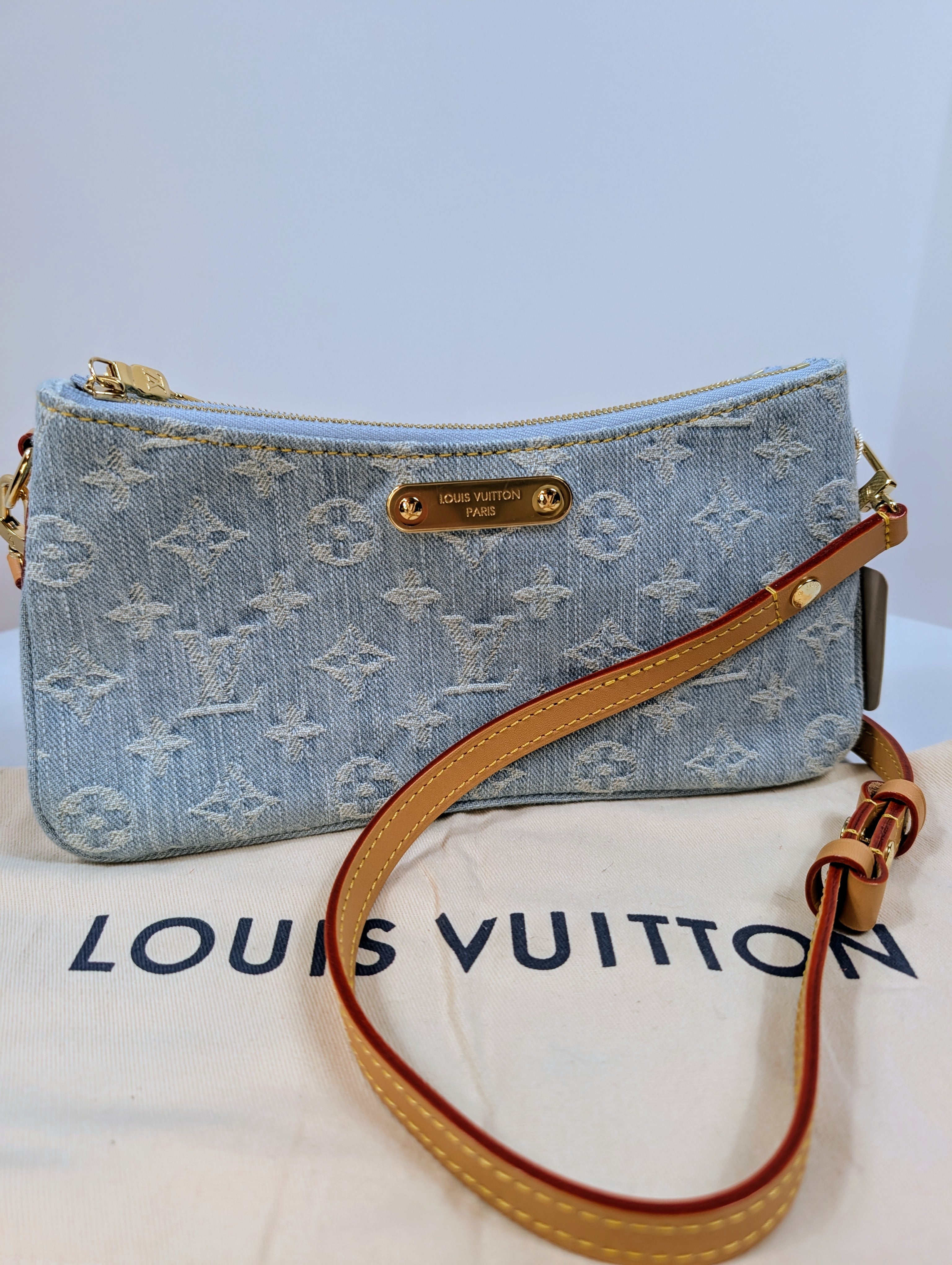 Louis Vuitton Blue Monogram "Sky Denim" OnTheGo Mini Pochette