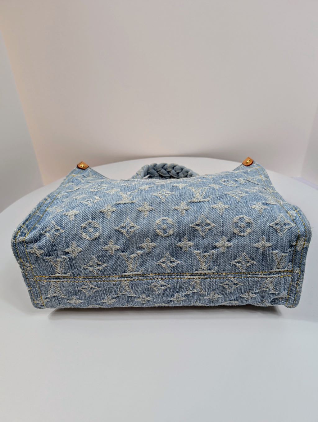 Louis Vuitton "Sky Denim" Jacquard Denim OnTheGo PM Tote Bag