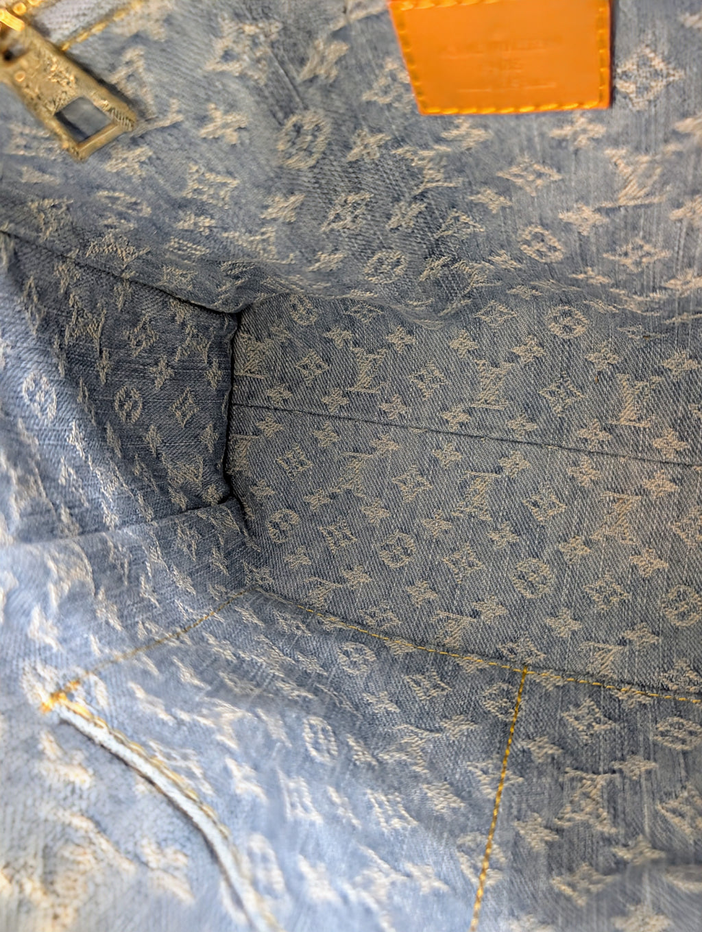 Louis Vuitton "Sky Denim" Jacquard Denim OnTheGo PM Tote Bag