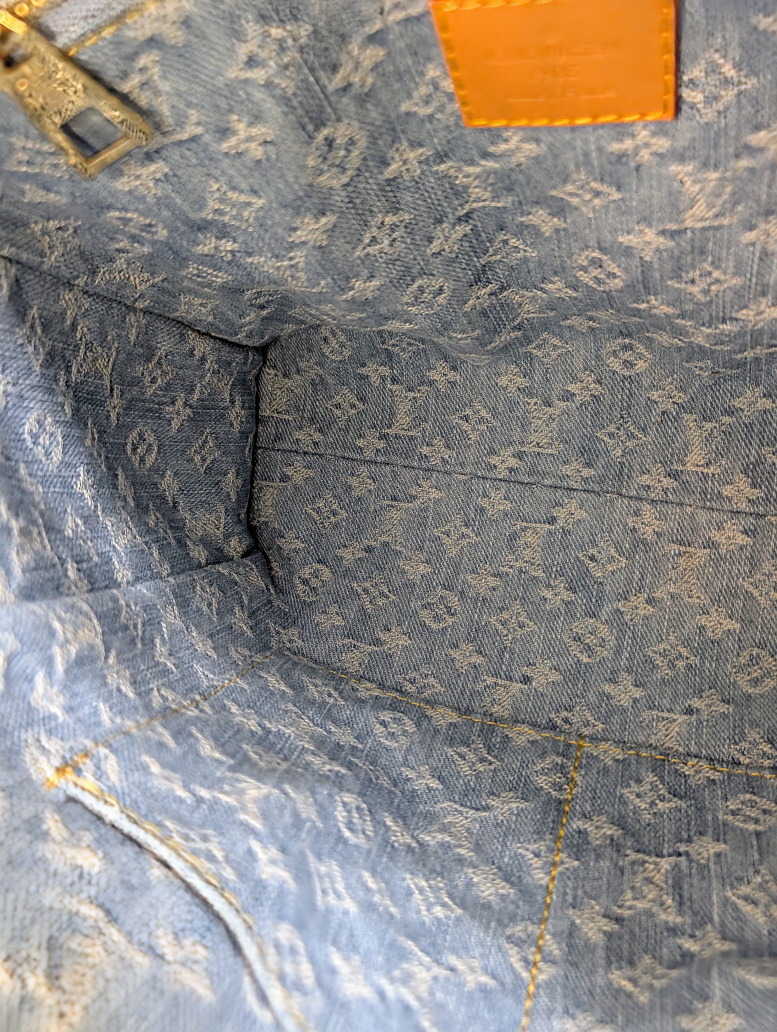 Louis Vuitton "Sky Denim" Jacquard Denim OnTheGo PM Tote Bag