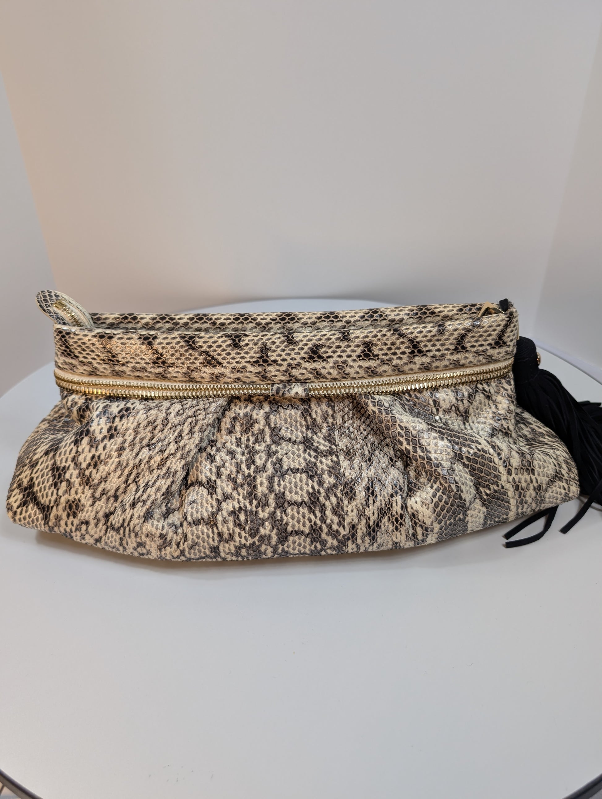 Jimmy Choo Rilley Clutch Bag in Natural Python