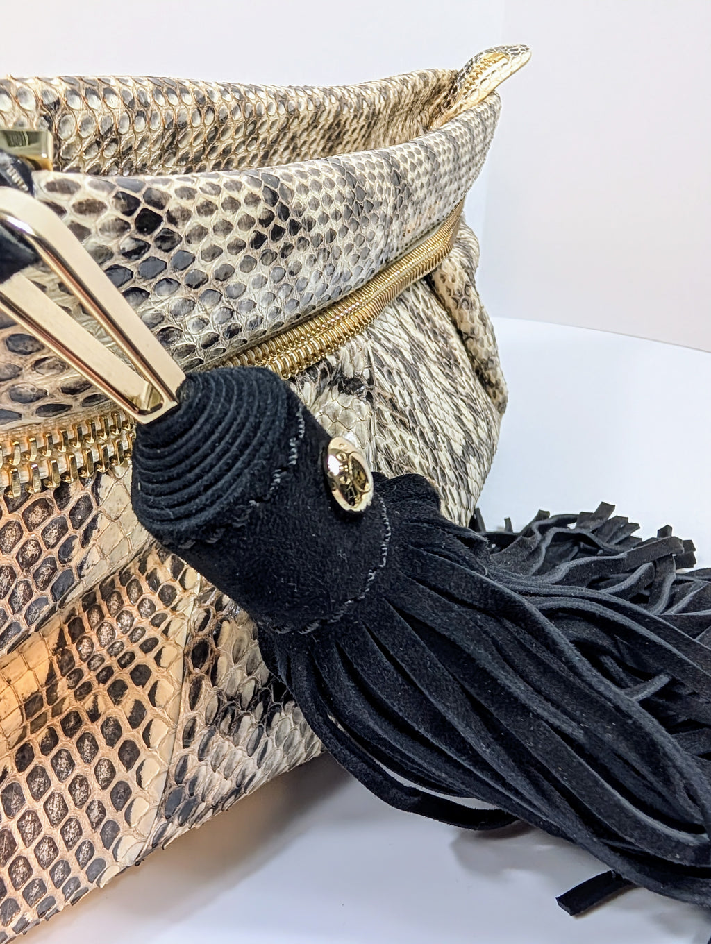 Jimmy Choo Rilley Clutch Bag in Natural Python