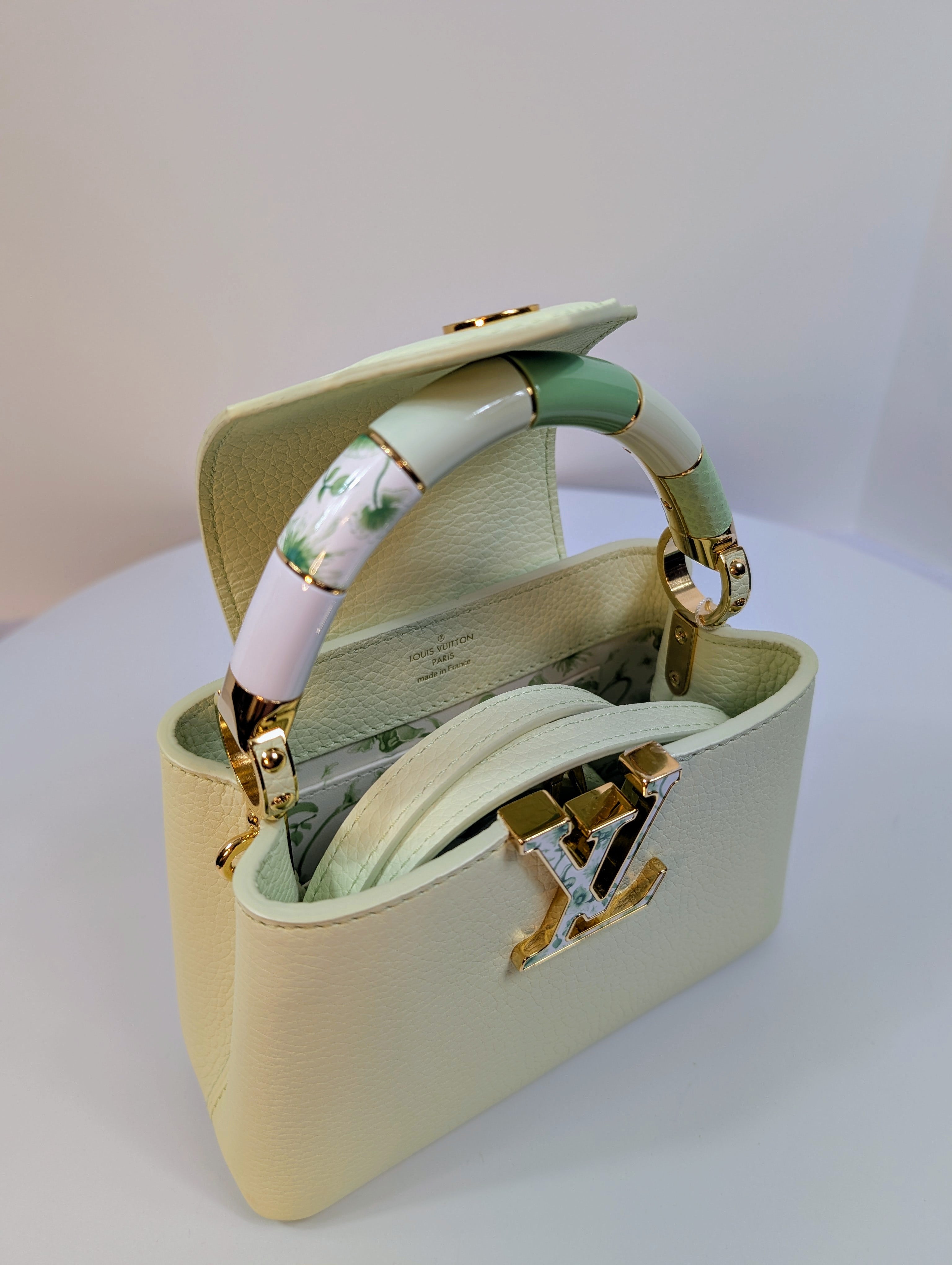 Louis Vuitton Mint Capucines Mini Bag