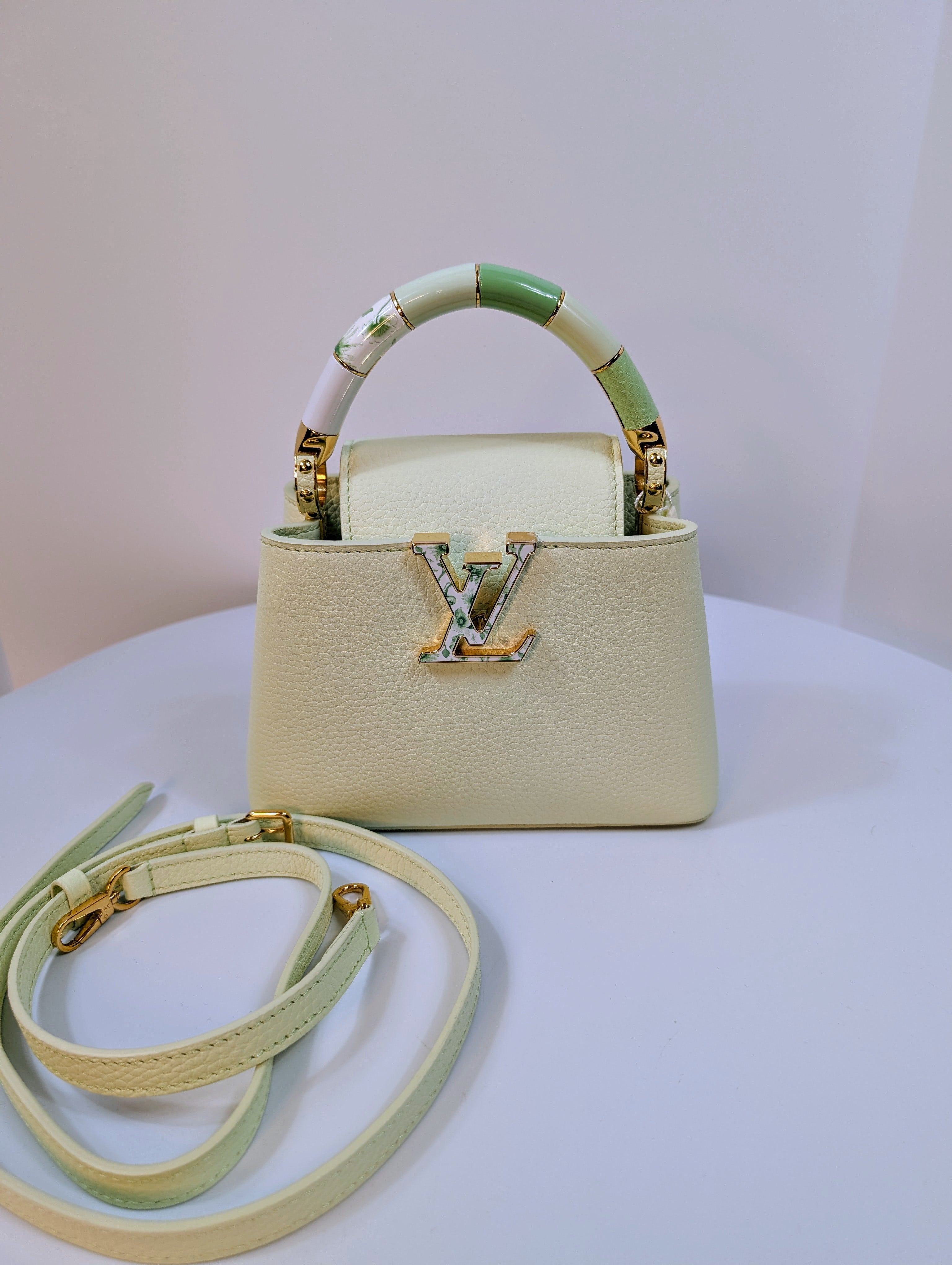 Louis Vuitton Mint Capucines Mini Bag