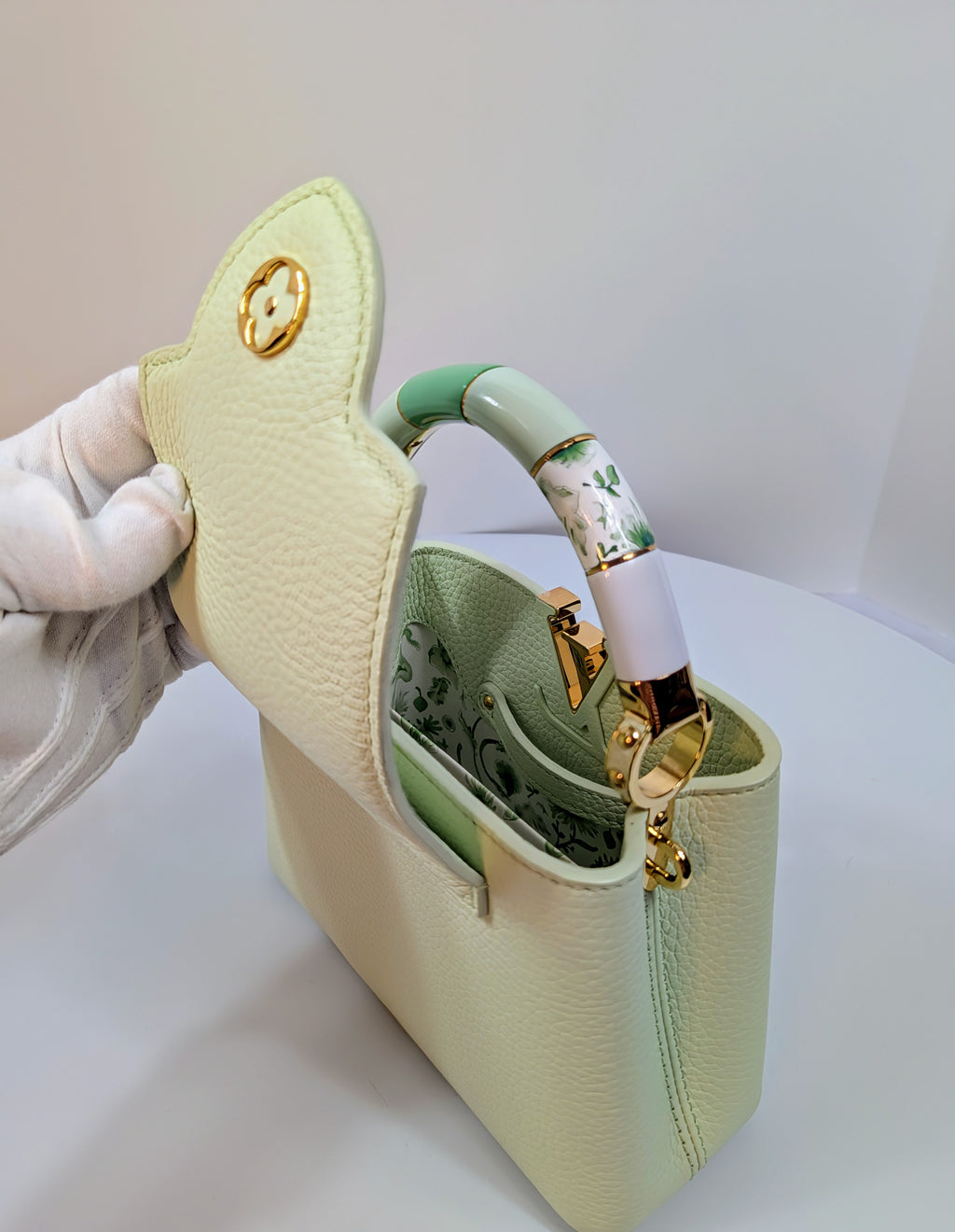Louis Vuitton Mint Capucines Mini Bag