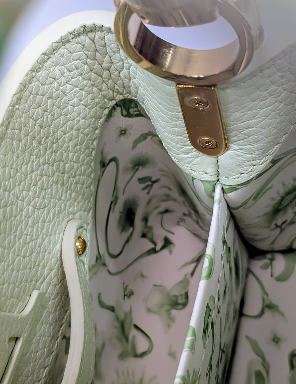 Louis Vuitton Mint Capucines Mini Bag