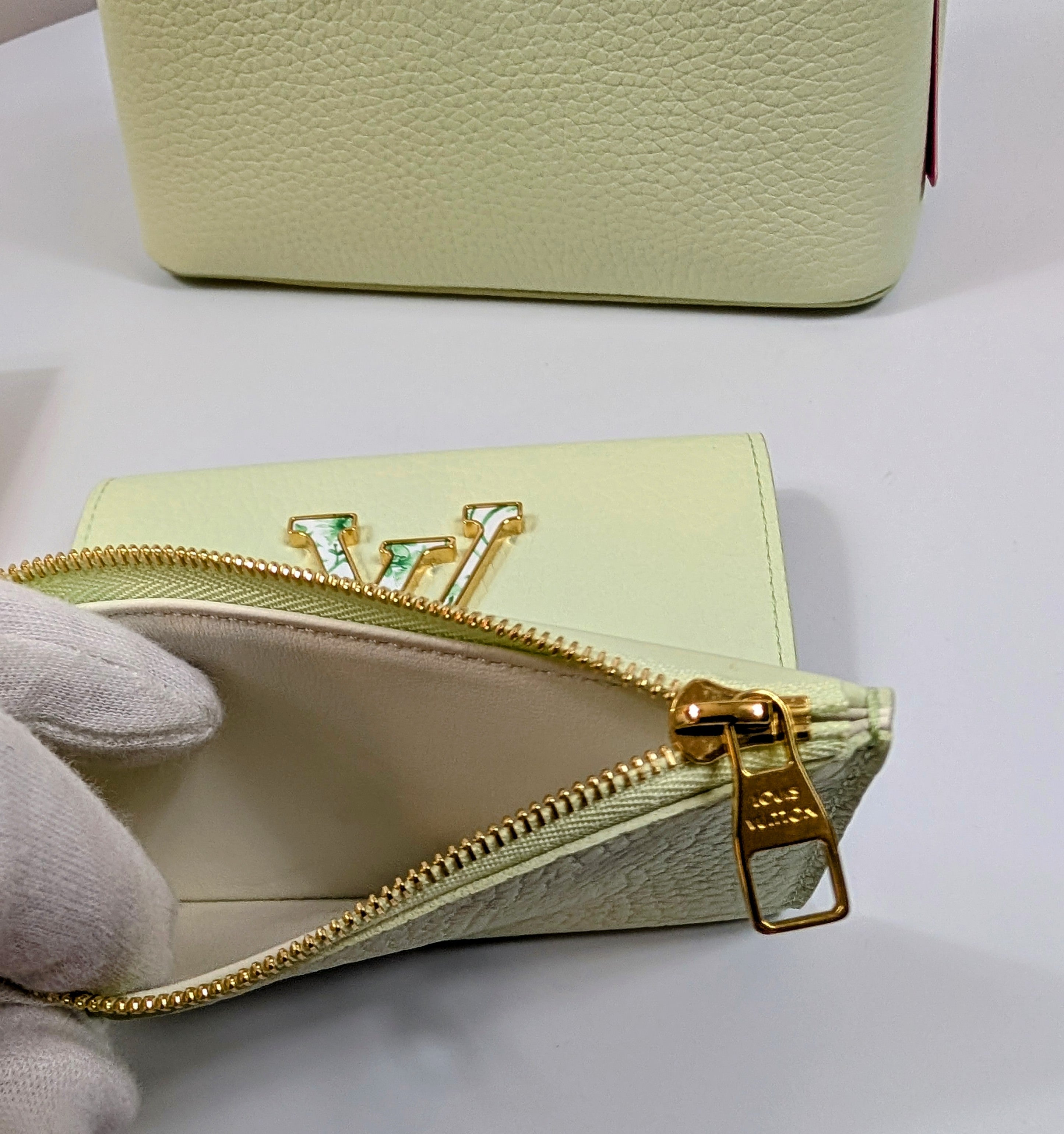 Louis Vuitton Mint Capucines Mini Bag and LV Mint Capucines Wallet Bundle