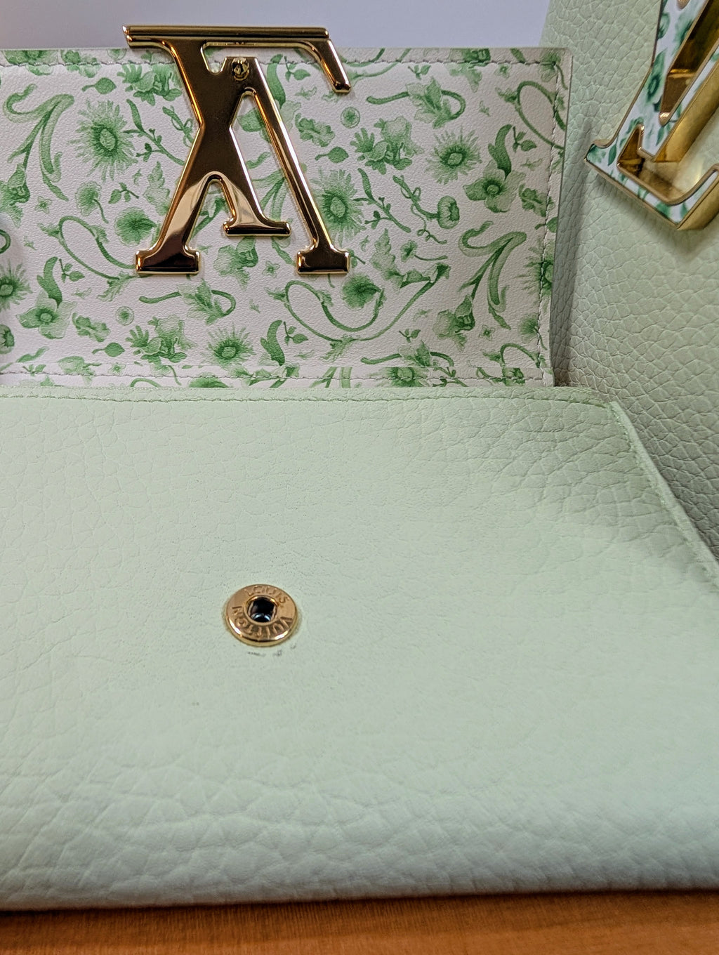 Louis Vuitton Mint Capucines Mini Bag and LV Mint Capucines Wallet Bundle
