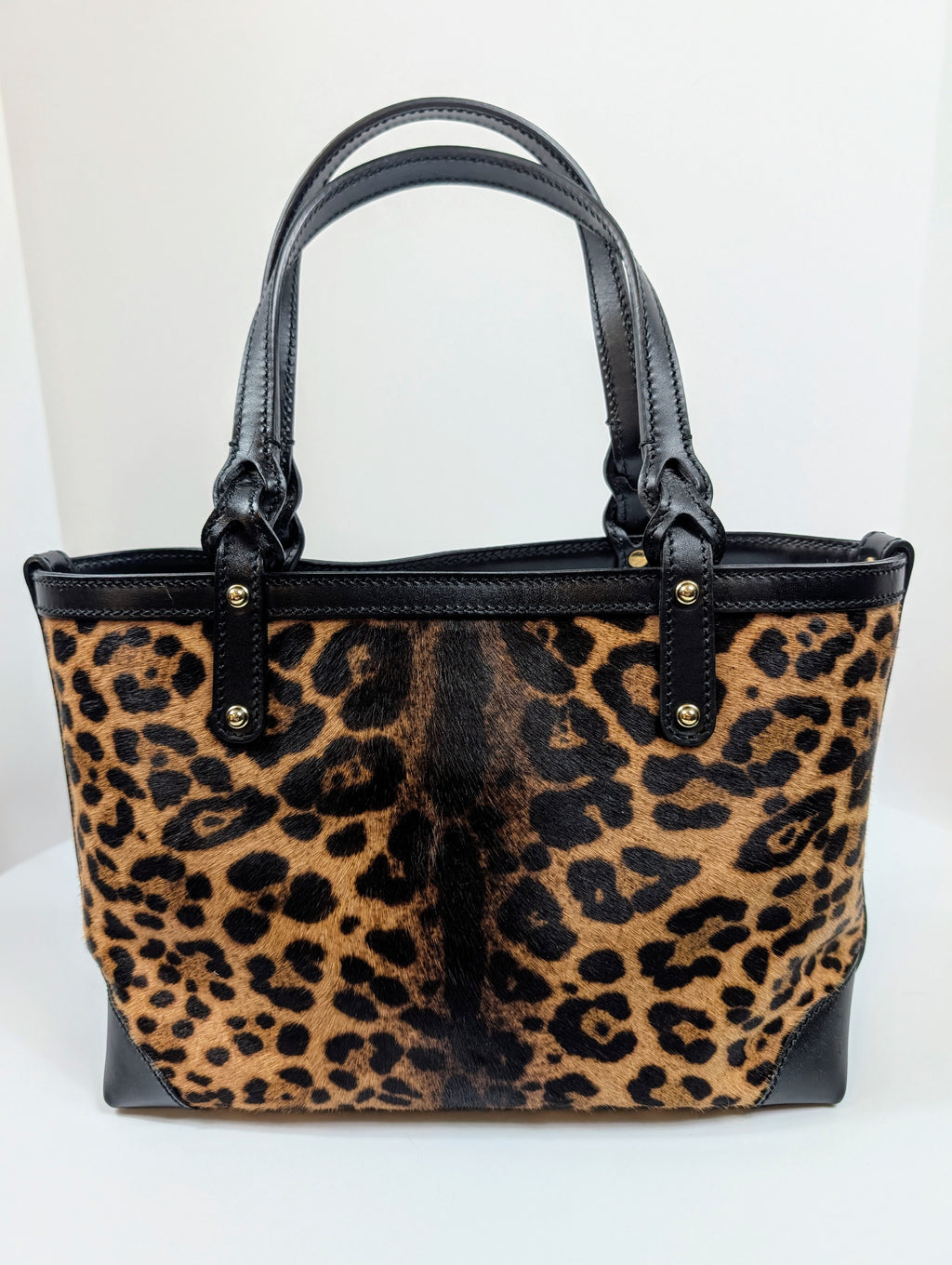 Gucci Vintage Horsebit 1955 Small Tote Bag in Leopard Print Calf Hair
