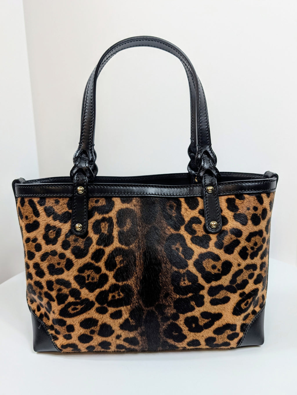 Gucci Vintage Horsebit 1955 Small Tote Bag in Leopard Print Calf Hair