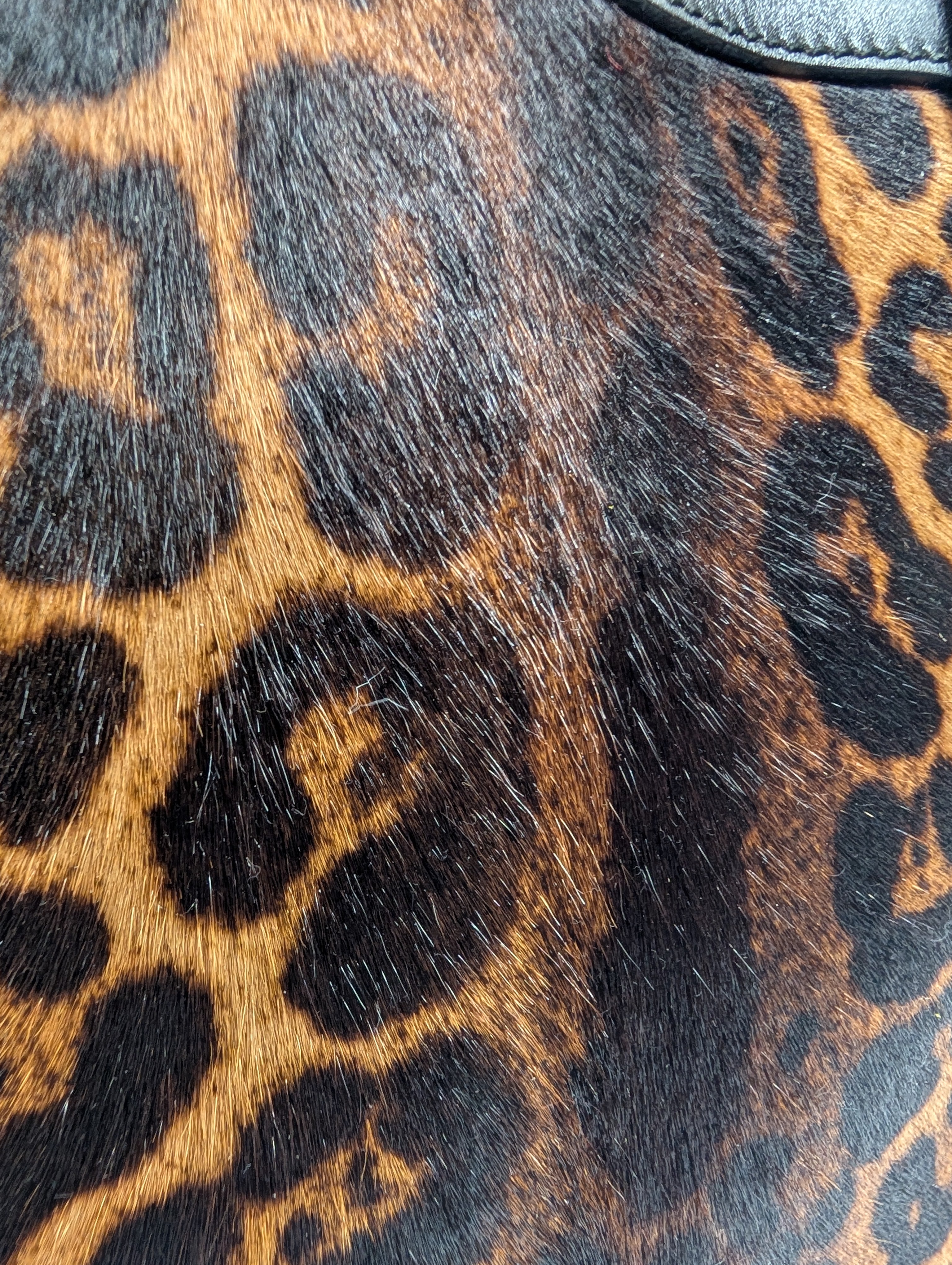 Gucci Vintage Horsebit 1955 Small Tote Bag in Leopard Print Calf Hair