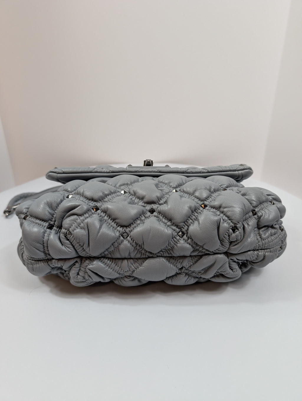 Valentino Garavani Blue/Grey Roman Stud Shoulder Bag