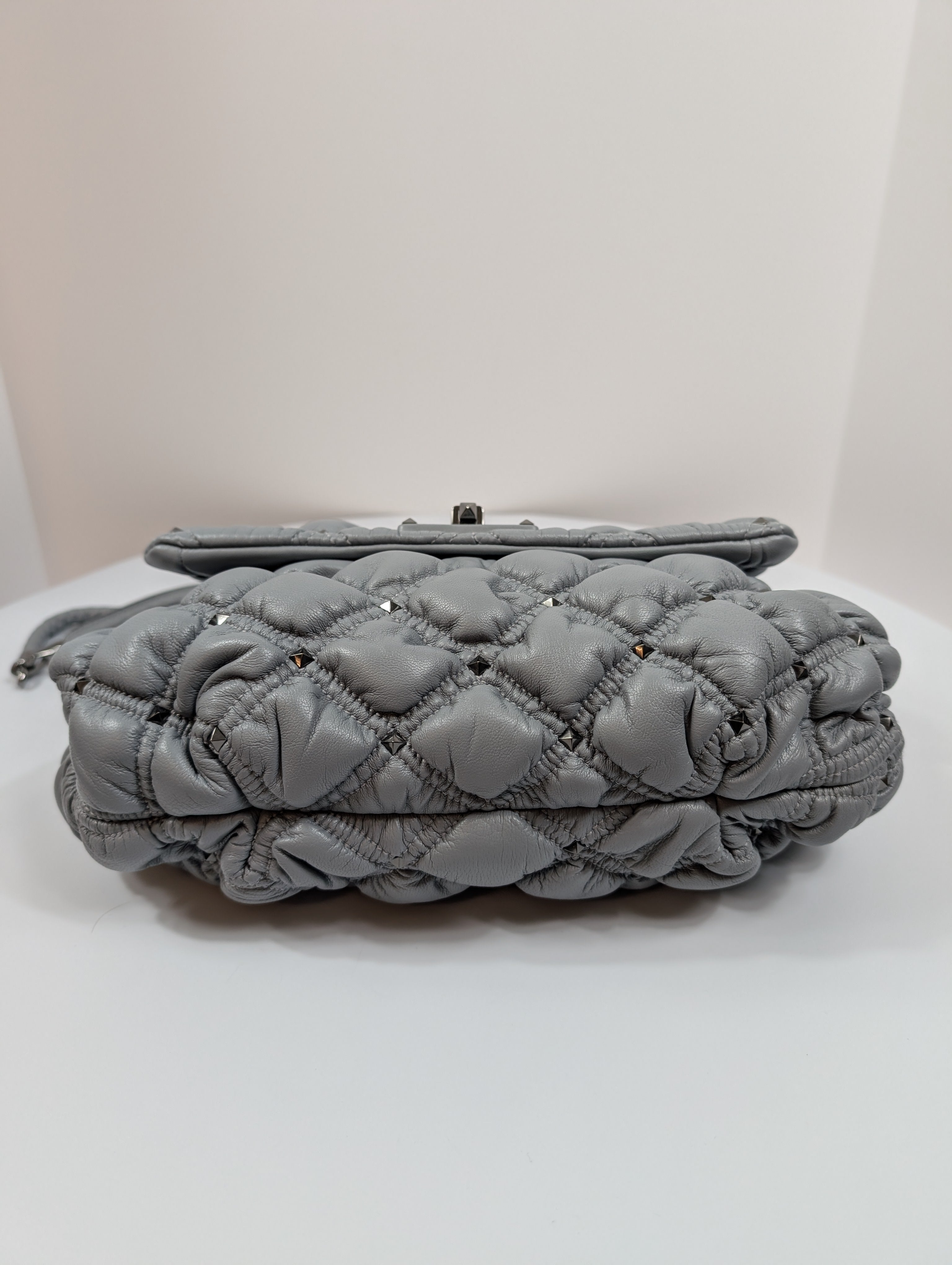 Valentino Garavani Blue/Grey Roman Stud Shoulder Bag