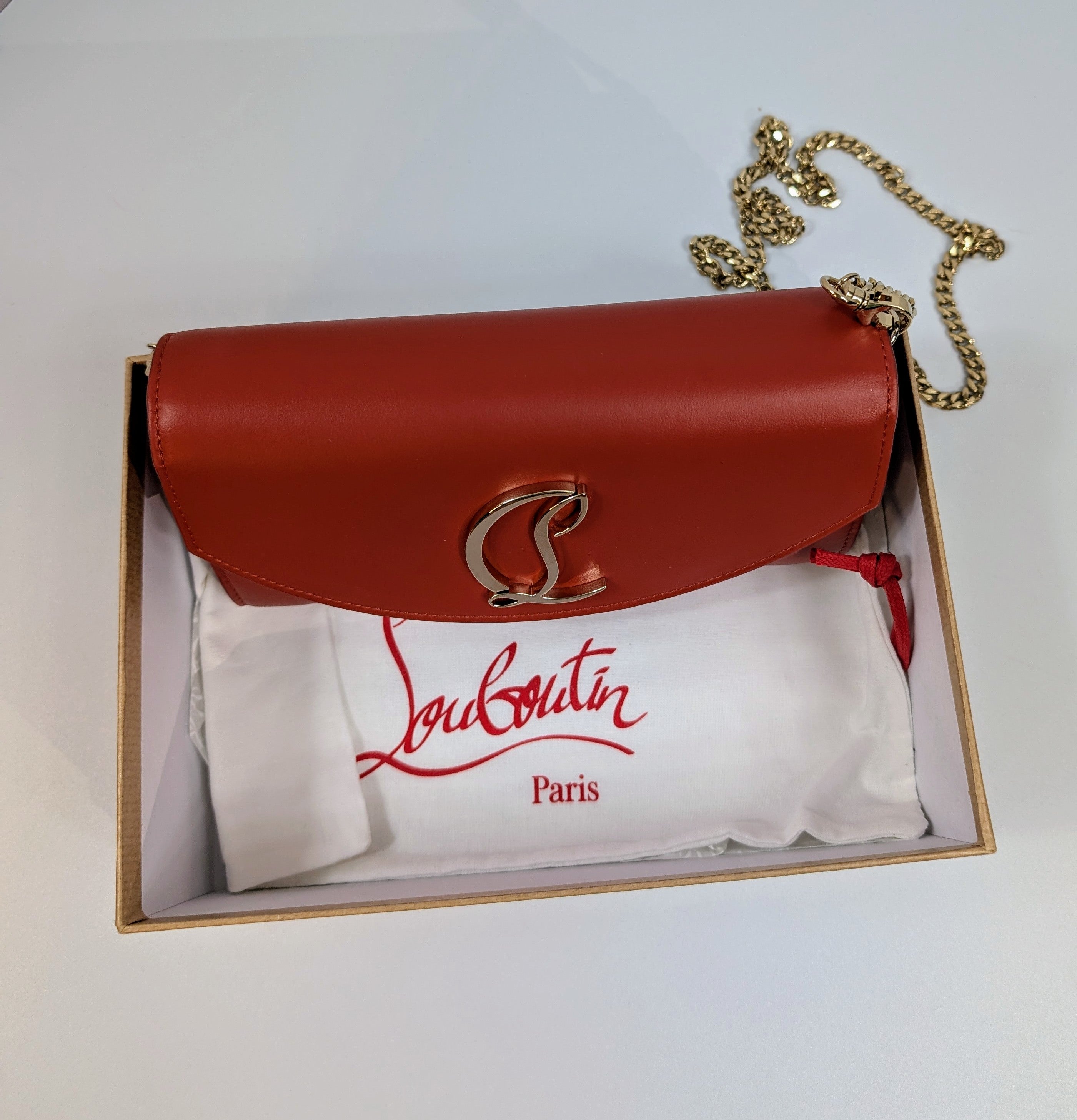Christian Louboutin Burnt Orange Loubiclutch Clutch