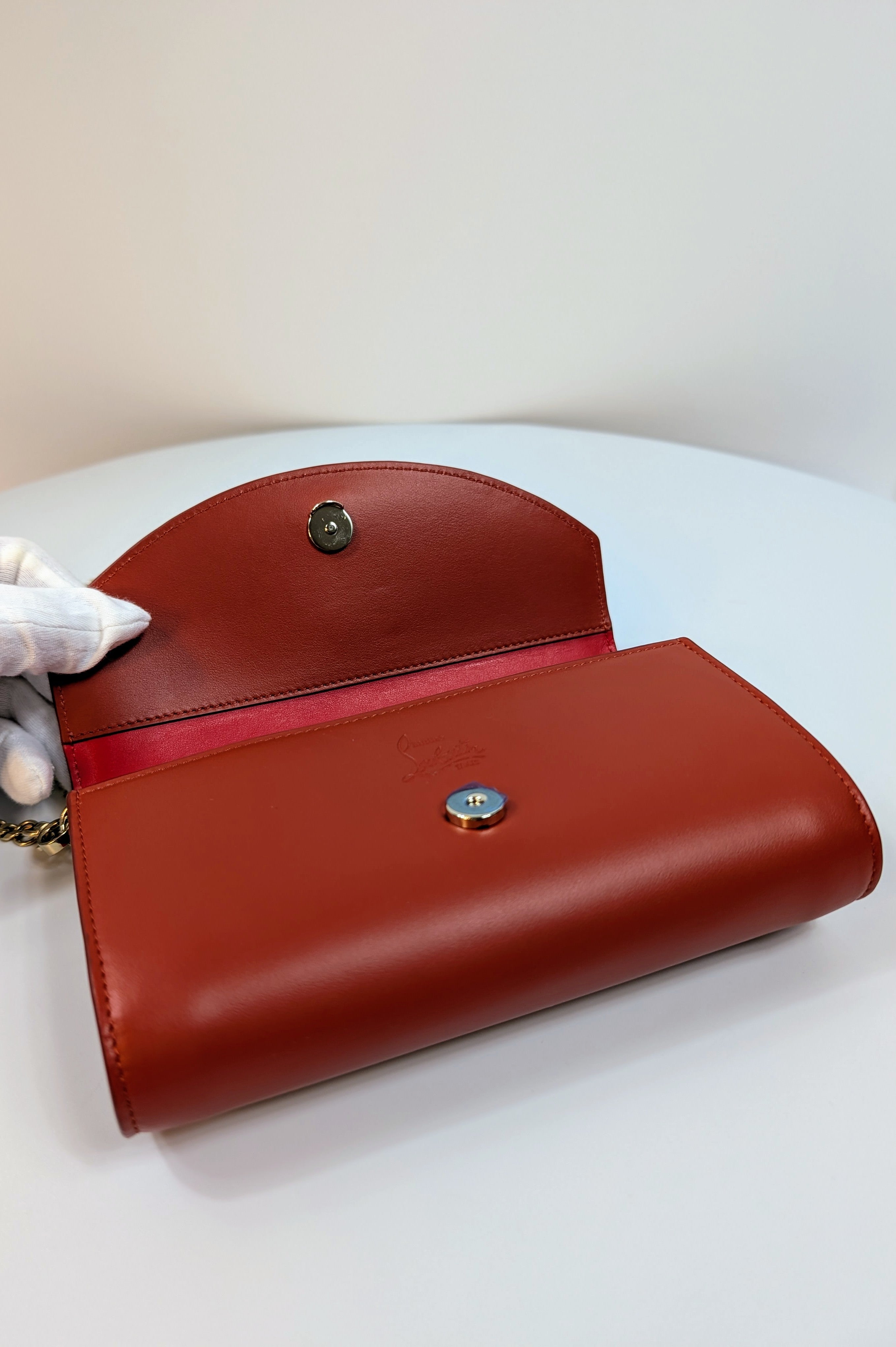Christian Louboutin Burnt Orange Loubiclutch Clutch