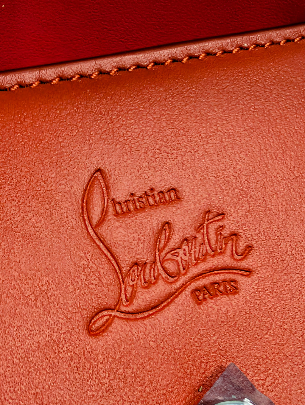 Christian Louboutin Burnt Orange Loubiclutch Clutch