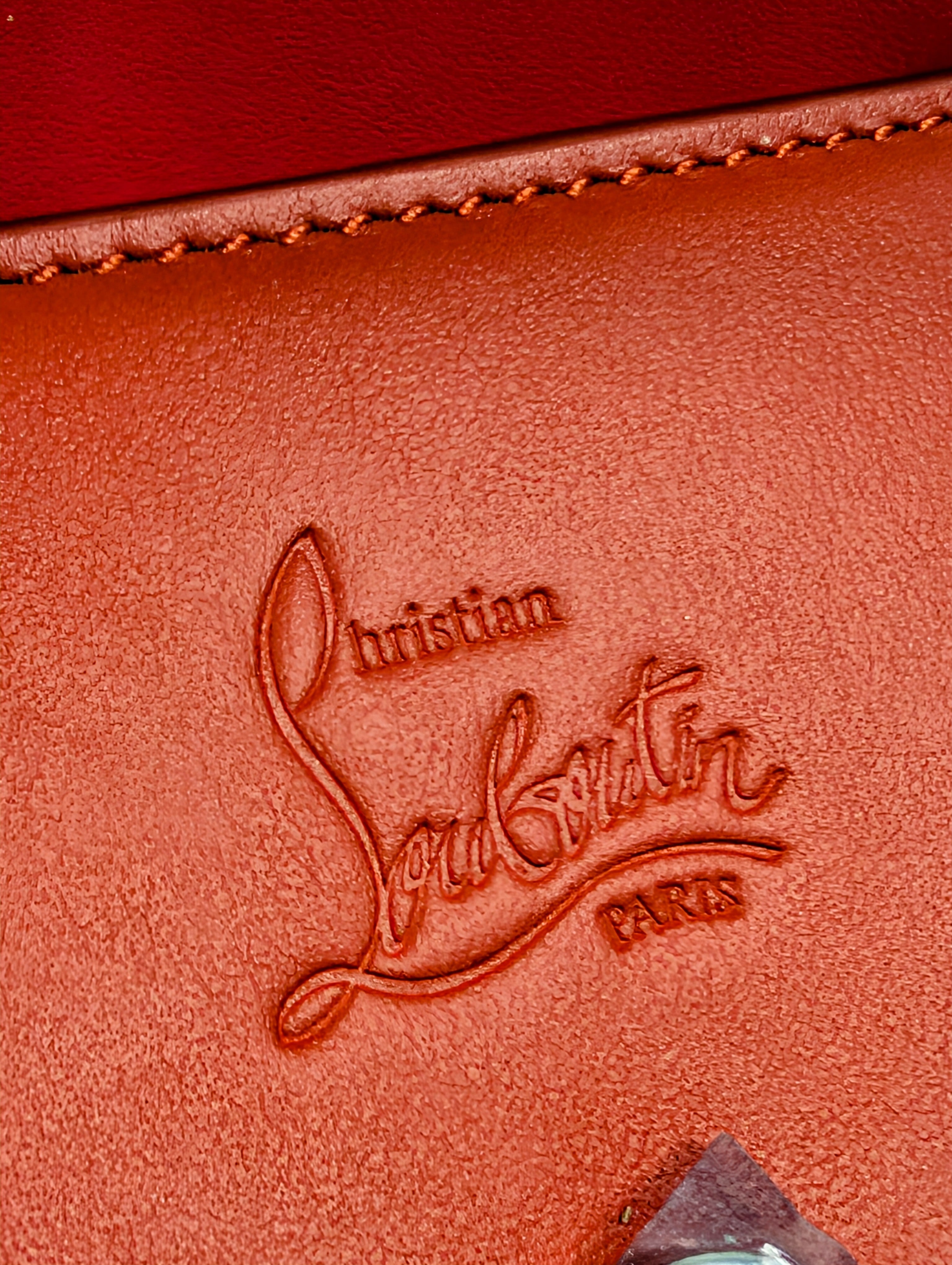 Christian Louboutin Burnt Orange Loubiclutch Clutch