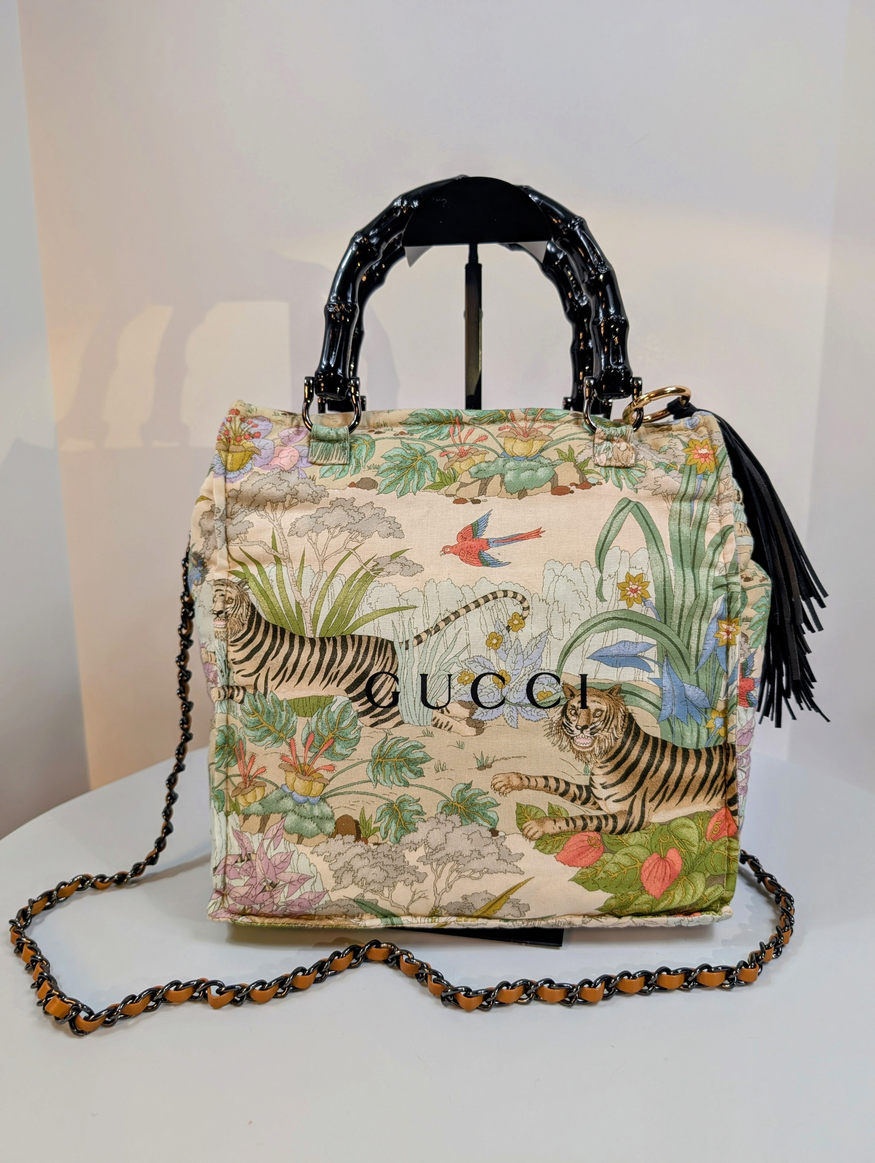 Custom Hand-Sewn Top Handle Bag from Gucci Fabric (1-of-1)