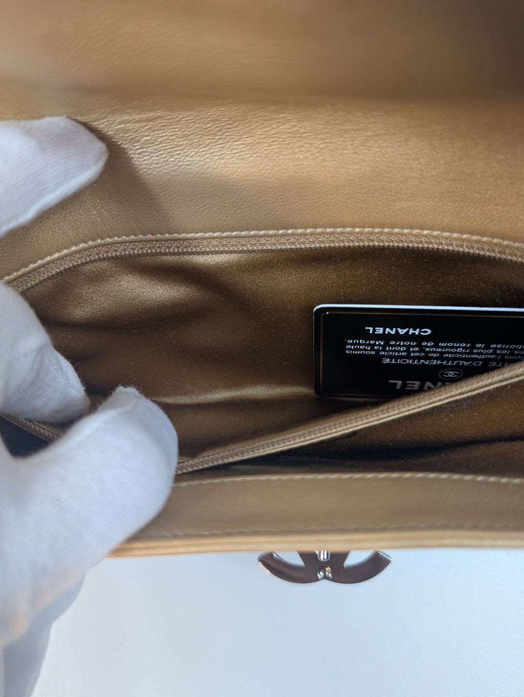 Chanel Rose Gold Classic Chevron Clutch with Chain