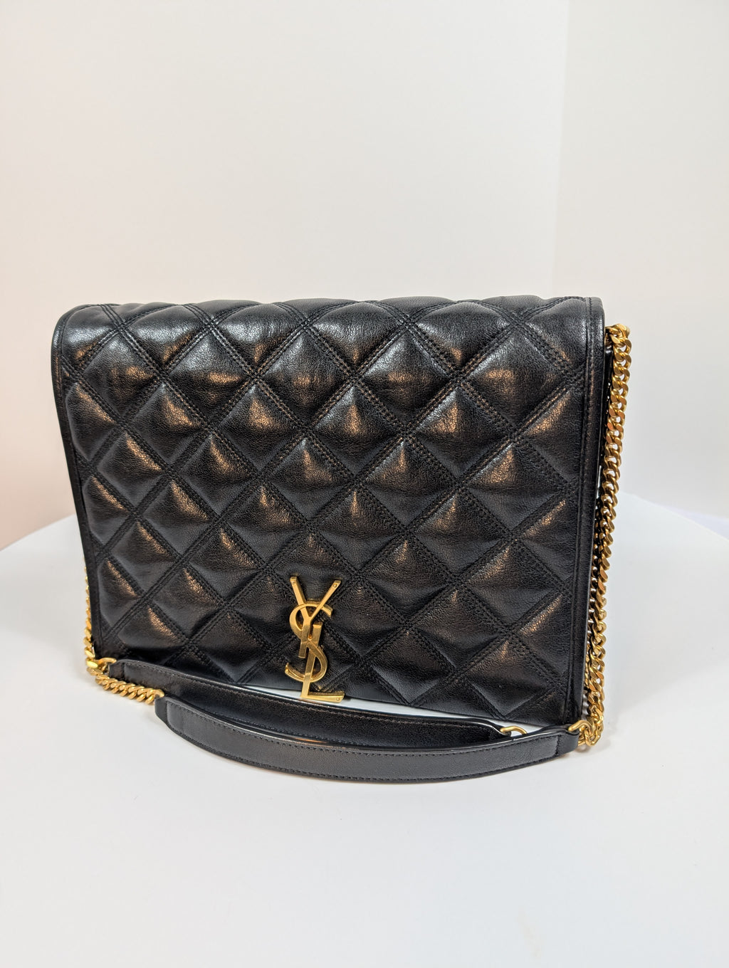 Saint Laurent YSL Black Quilted Leather Niki Shoulder Bag