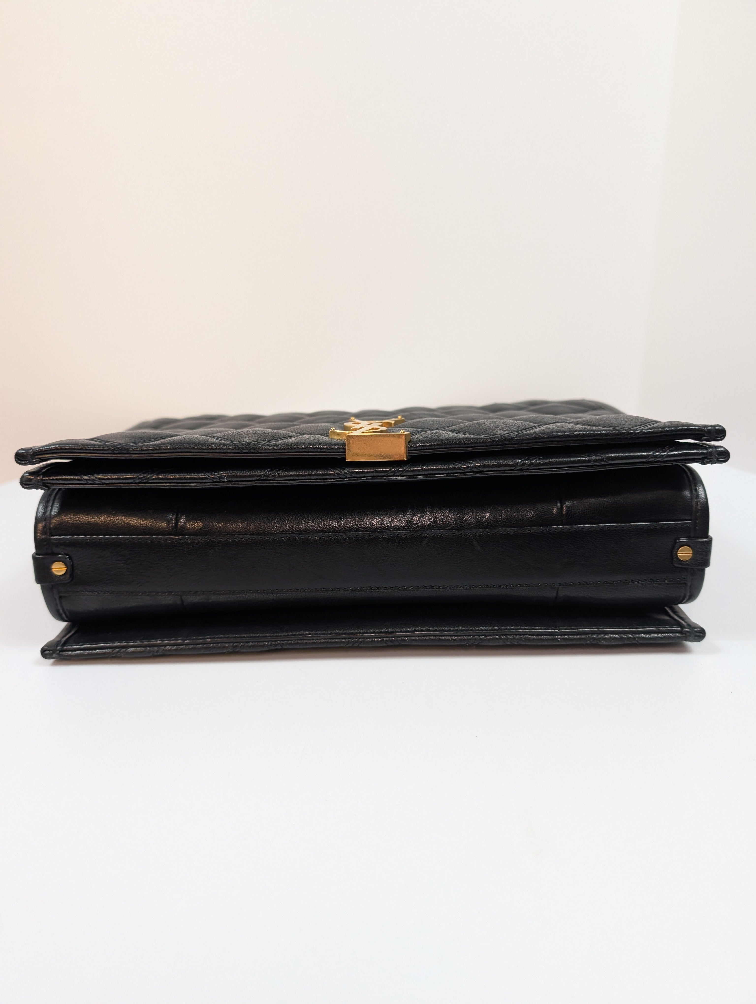 Saint Laurent YSL Black Quilted Leather Niki Shoulder Bag