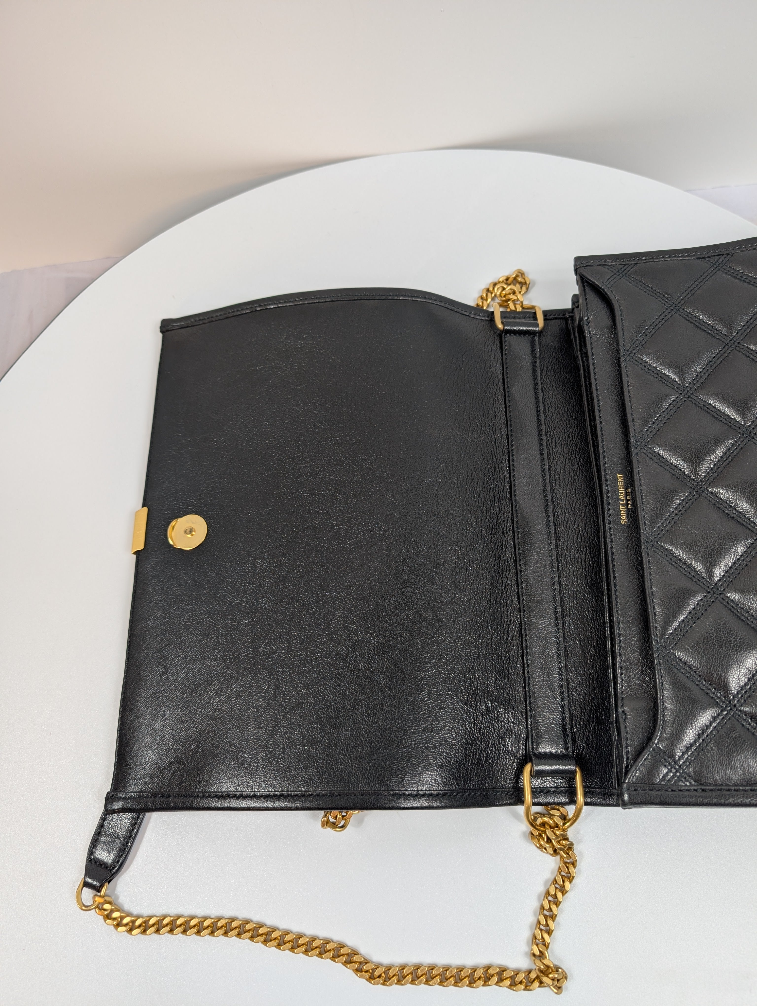 Saint Laurent YSL Black Quilted Leather Niki Shoulder Bag