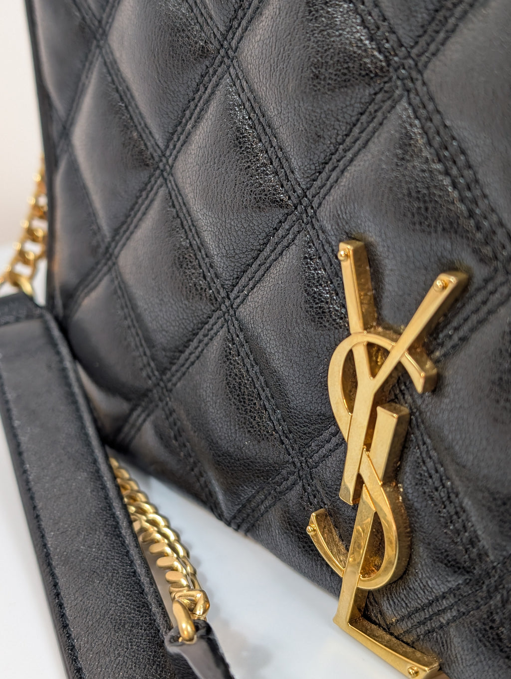 Saint Laurent YSL Black Quilted Leather Niki Shoulder Bag