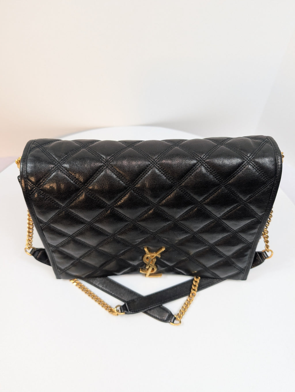 Saint Laurent YSL Black Quilted Leather Niki Shoulder Bag