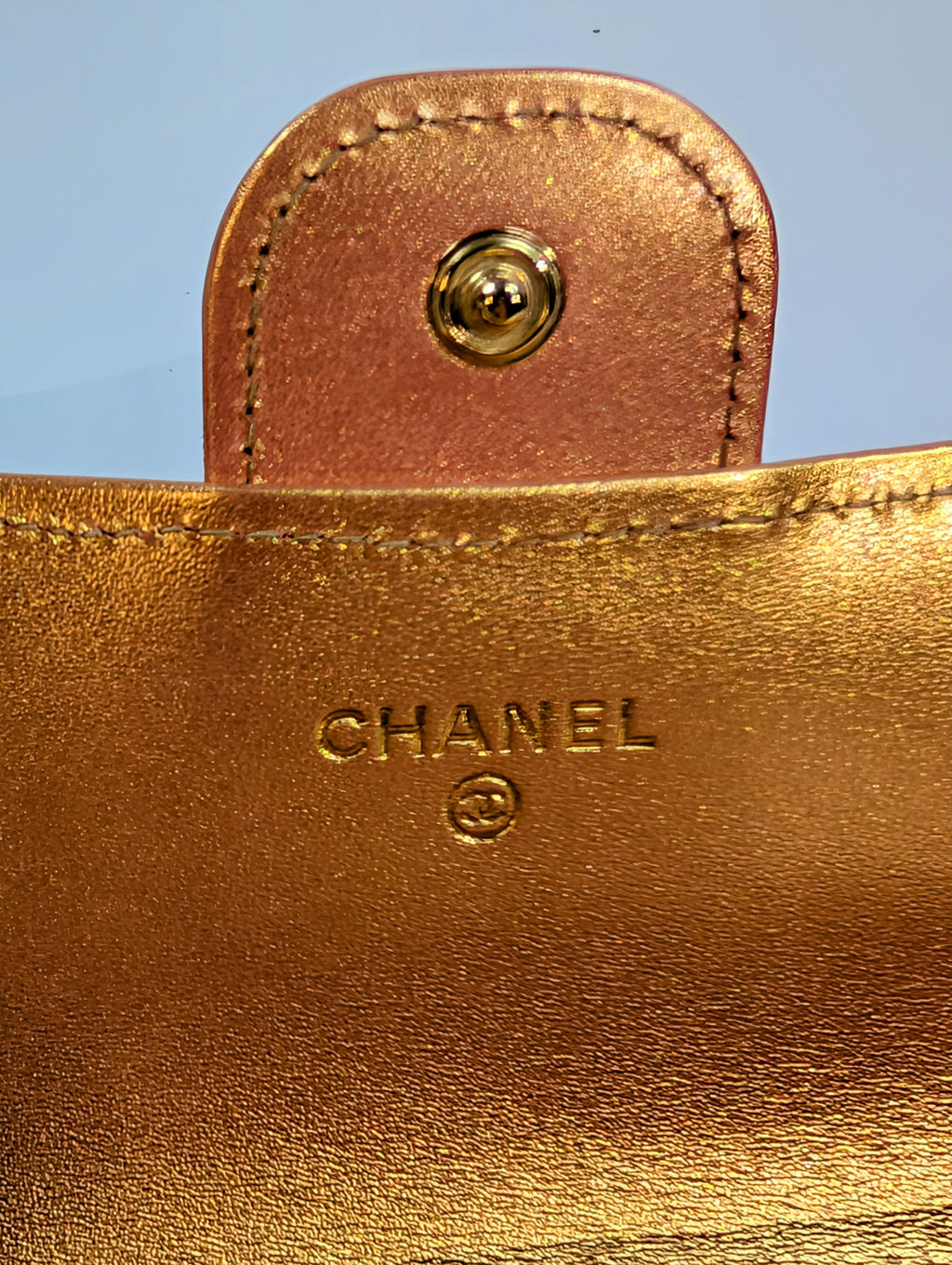 Chanel Classic Quilted Rose Gold Clutch