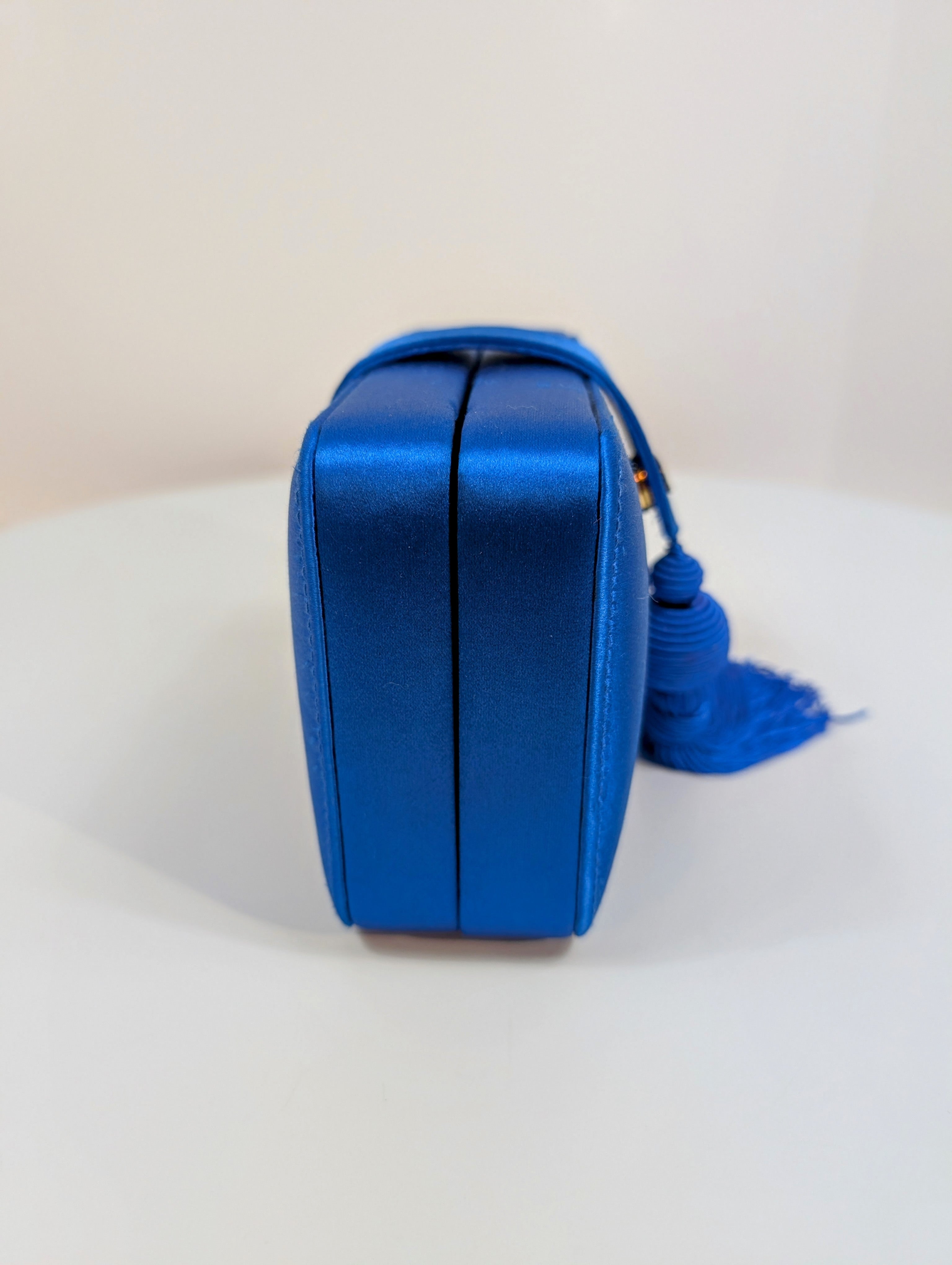 Loewe Blue Box Chain Clutch with Tassel