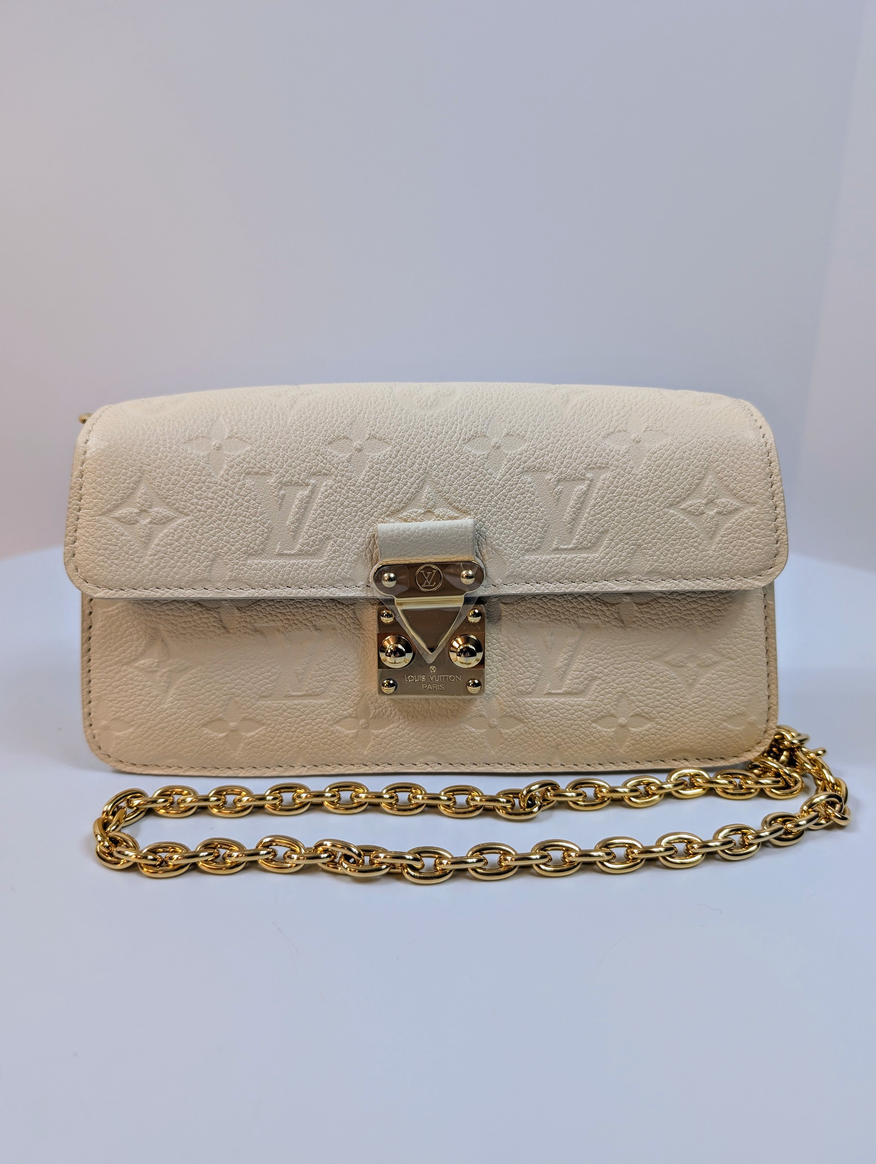 Louis Vuitton Cream Wallet on Chain WOC Metis East West