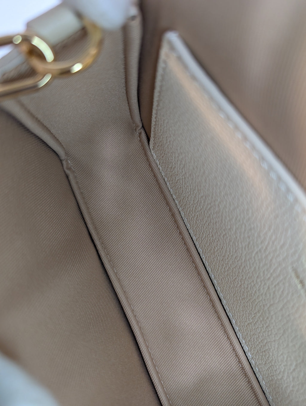 Louis Vuitton Cream Wallet on Chain WOC Metis East West