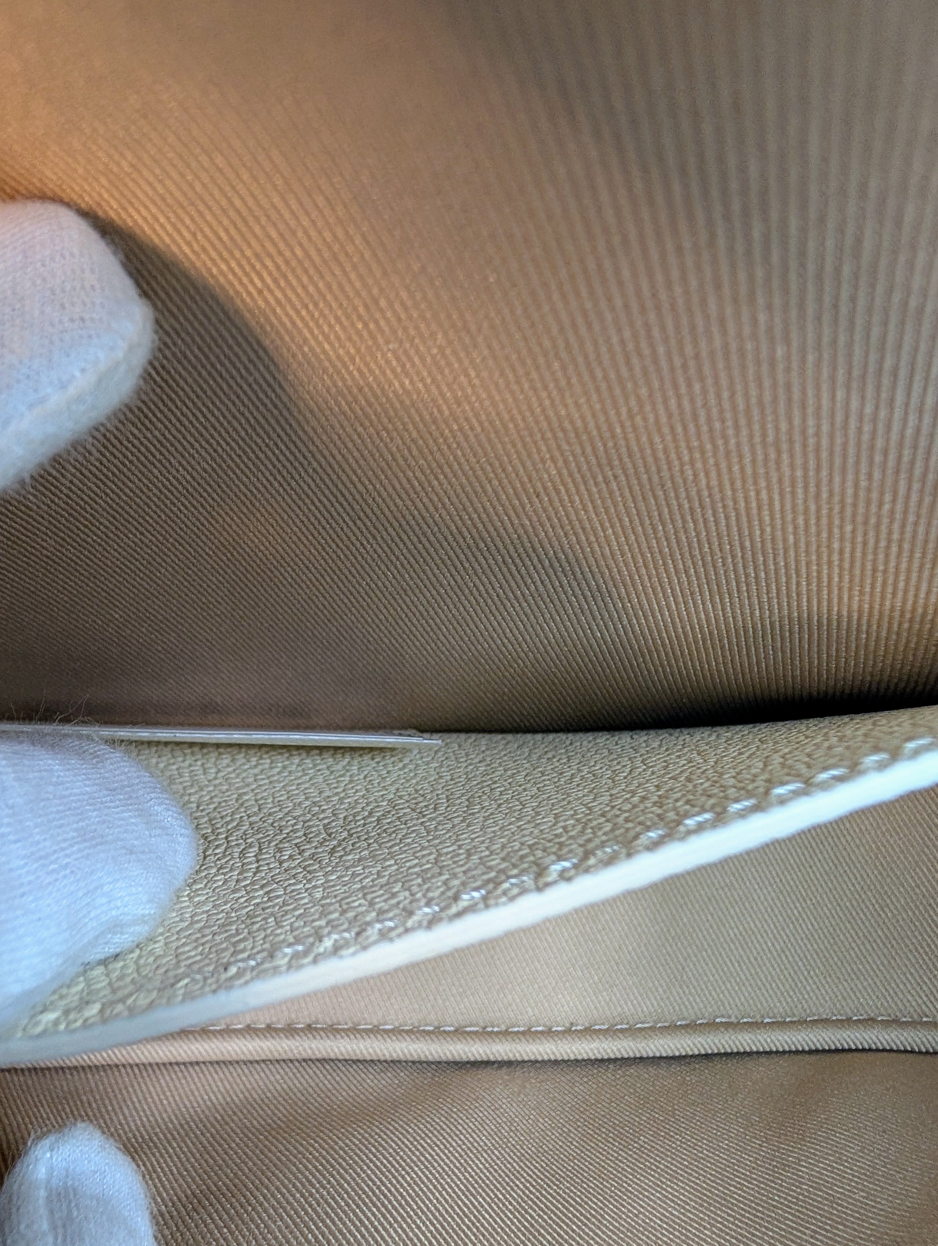 Louis Vuitton Cream Wallet on Chain WOC Metis East West