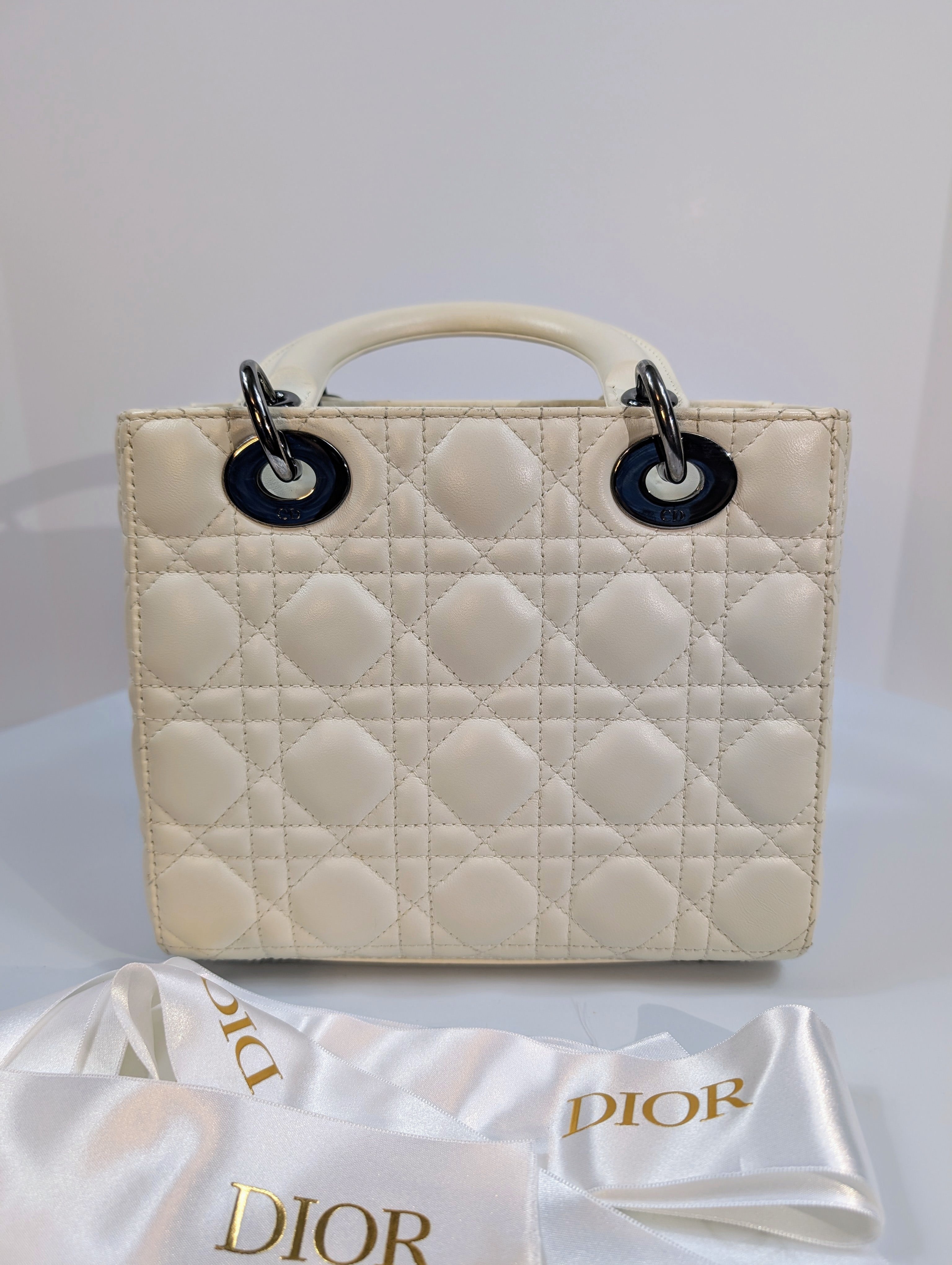 【大人気！】DIOR LADY DIOR MY ABCDIOR バッグ Medium Lady D-Sire My ABCDior Bag Black Macrocannage
