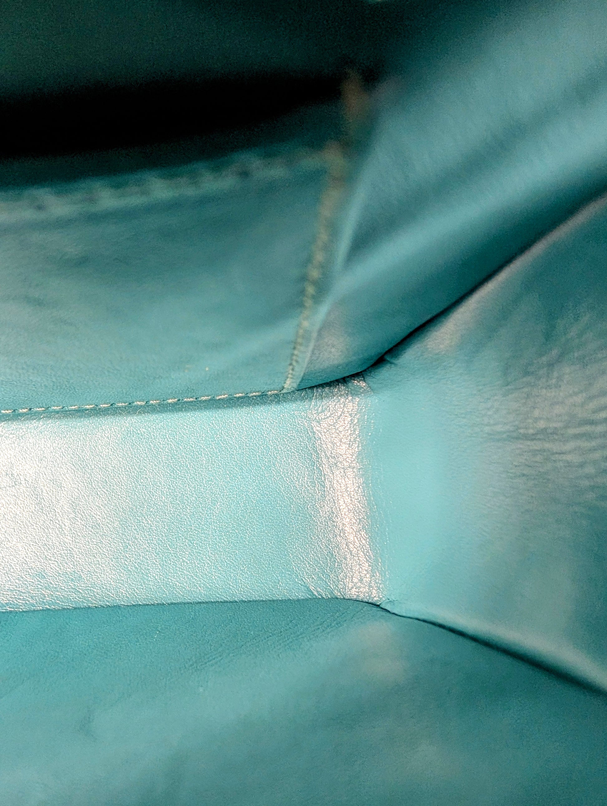 Chanel Vintage Teal Mini Rectangular Classic Flap Bag